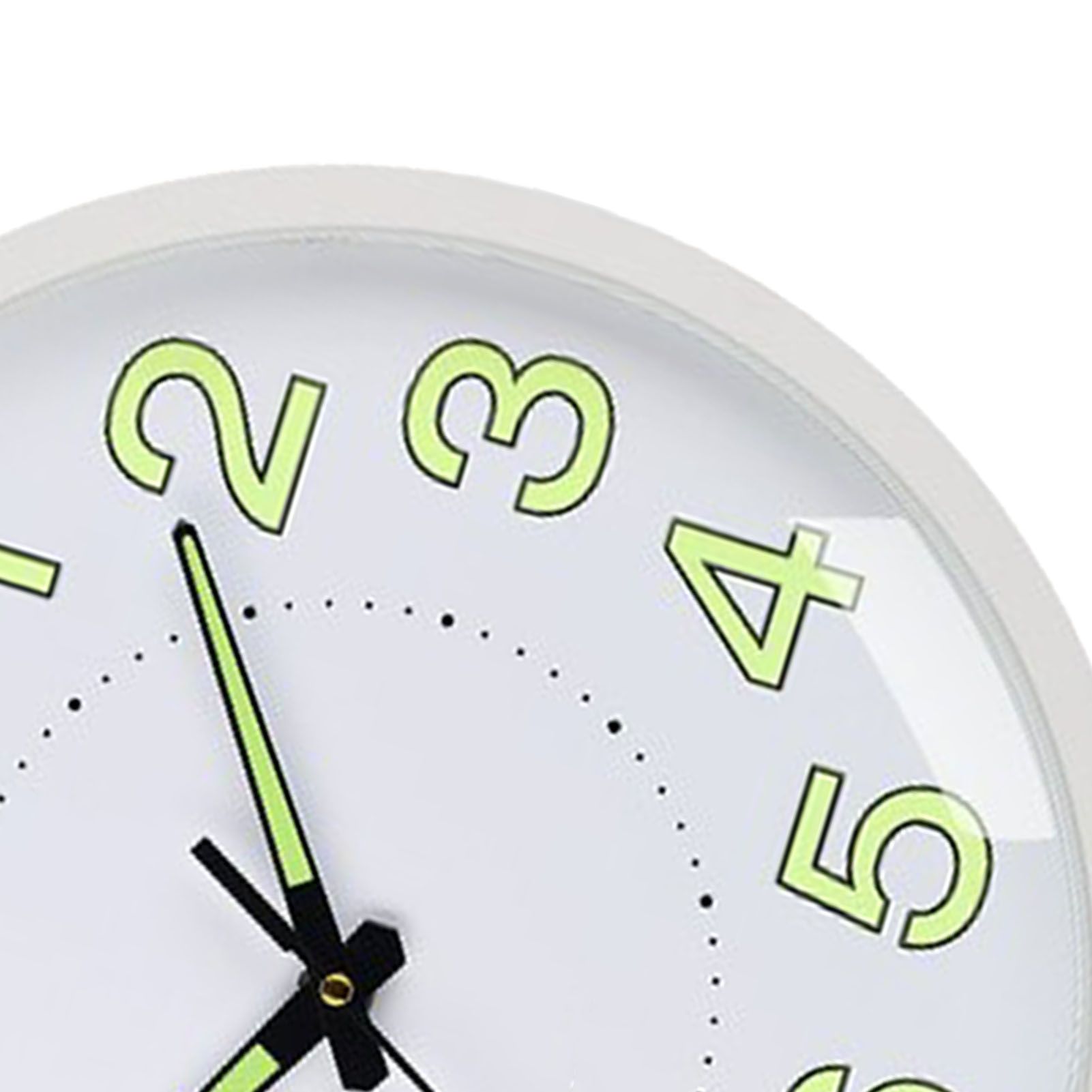 Silent Quartz Clock Plastic Wall Mounted Luminous Quiet for Living Room Bedroom 12in 30cm White Frame - Image 7