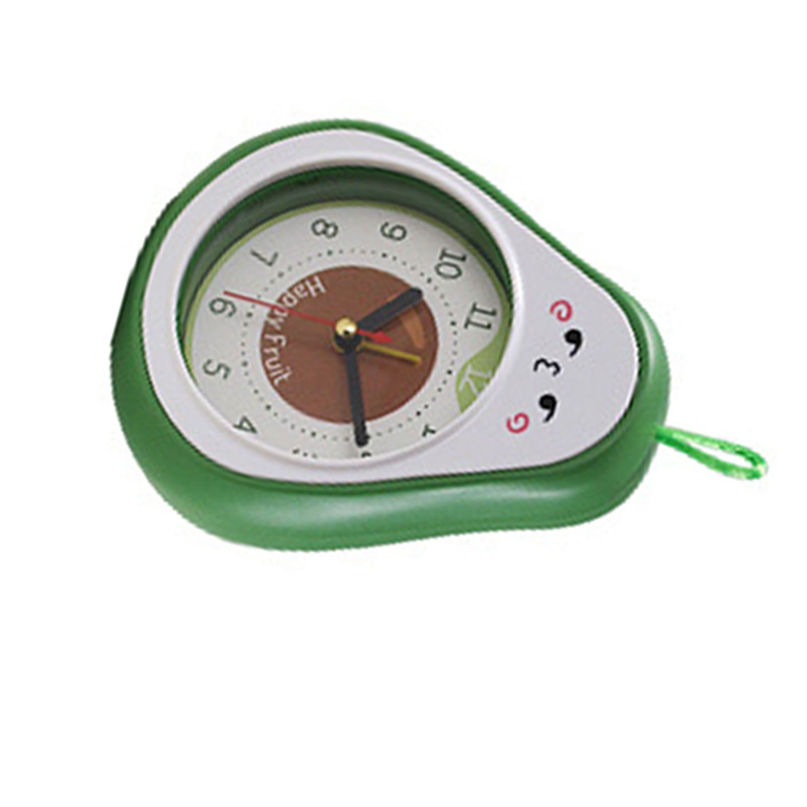 Cartoon Fruit Alarm Clock Kids Alarm Clock Decorative Ornaments Children Gift Student Gift Avocado - Image 3