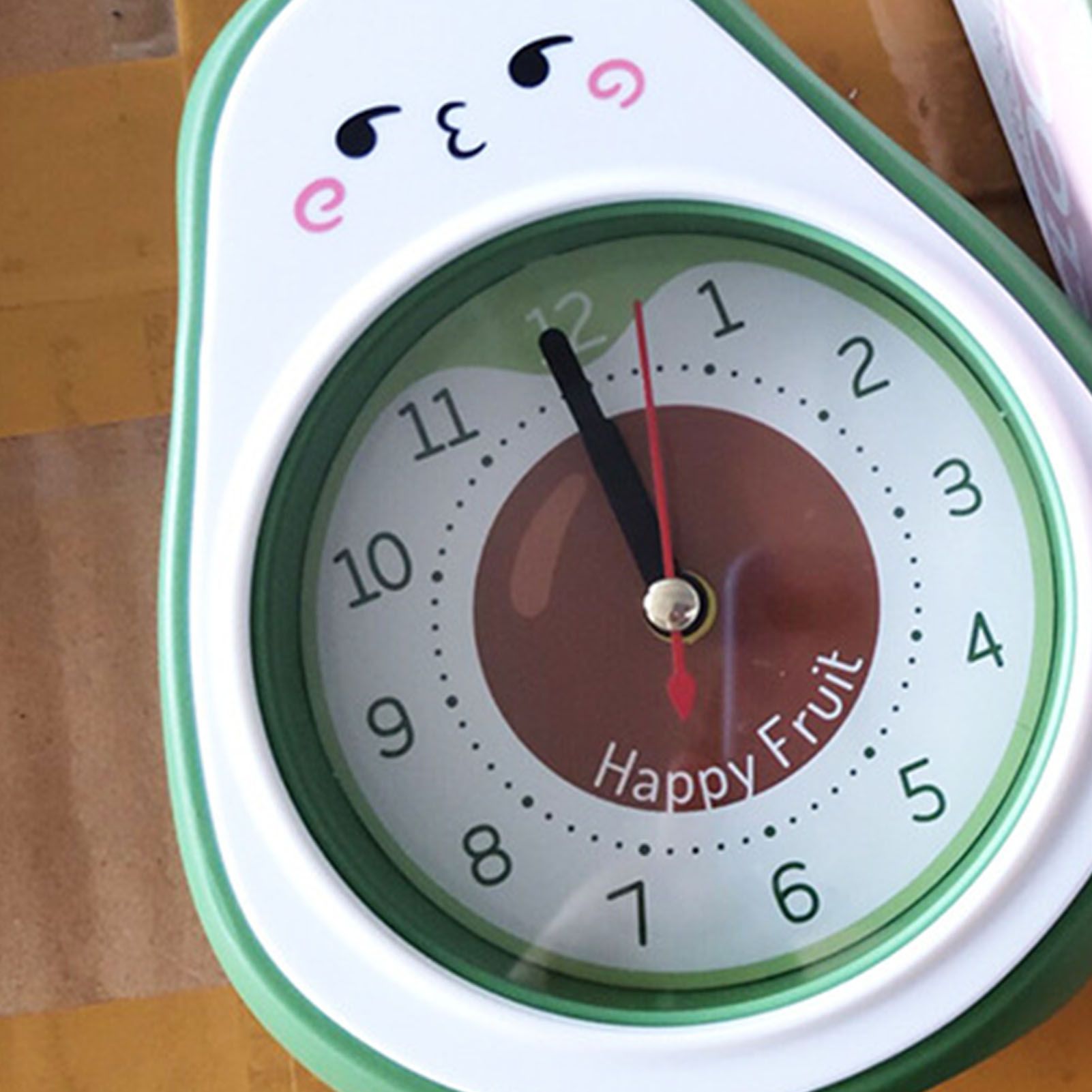 Cartoon Fruit Alarm Clock Kids Alarm Clock Decorative Ornaments Children Gift Student Gift Avocado - Image 7