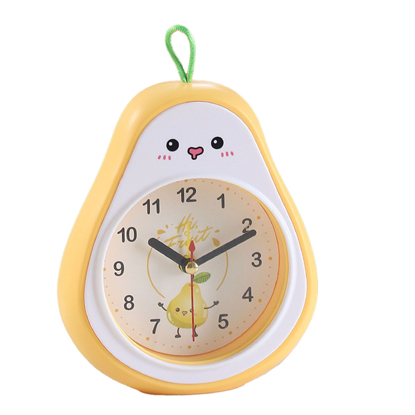 Cartoon Fruit Alarm Clock Kids Alarm Clock Decorative Ornaments Children Gift Student Gift Crystal Pea - Image 1