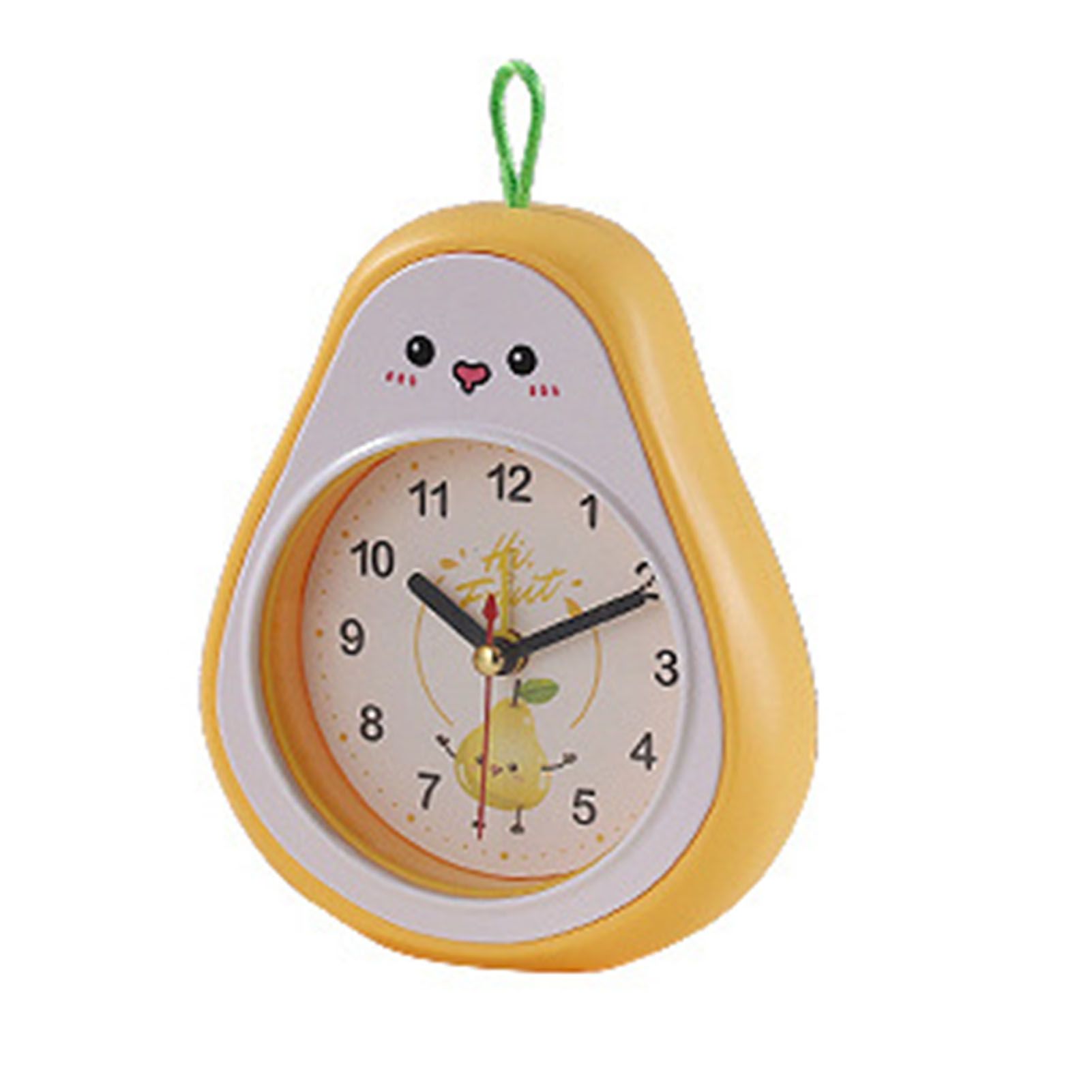 Cartoon Fruit Alarm Clock Kids Alarm Clock Decorative Ornaments Children Gift Student Gift Crystal Pea - Image 2