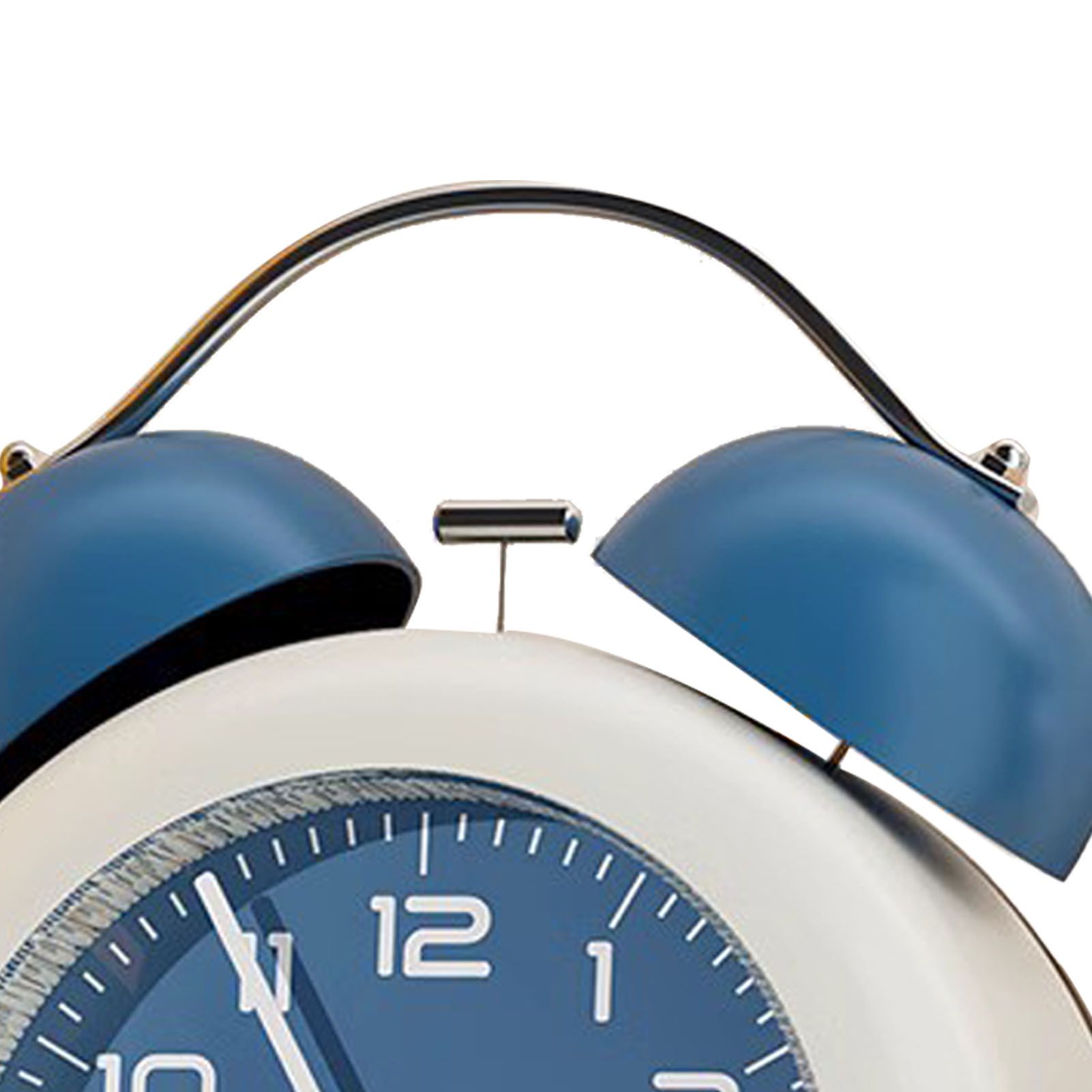 Twin Bell Alarm Clock for Kids ABS Battery Operated Cute Desktop Bedside Alarm Clock with Night Light for Bedroom Living Room Blue - Image 7