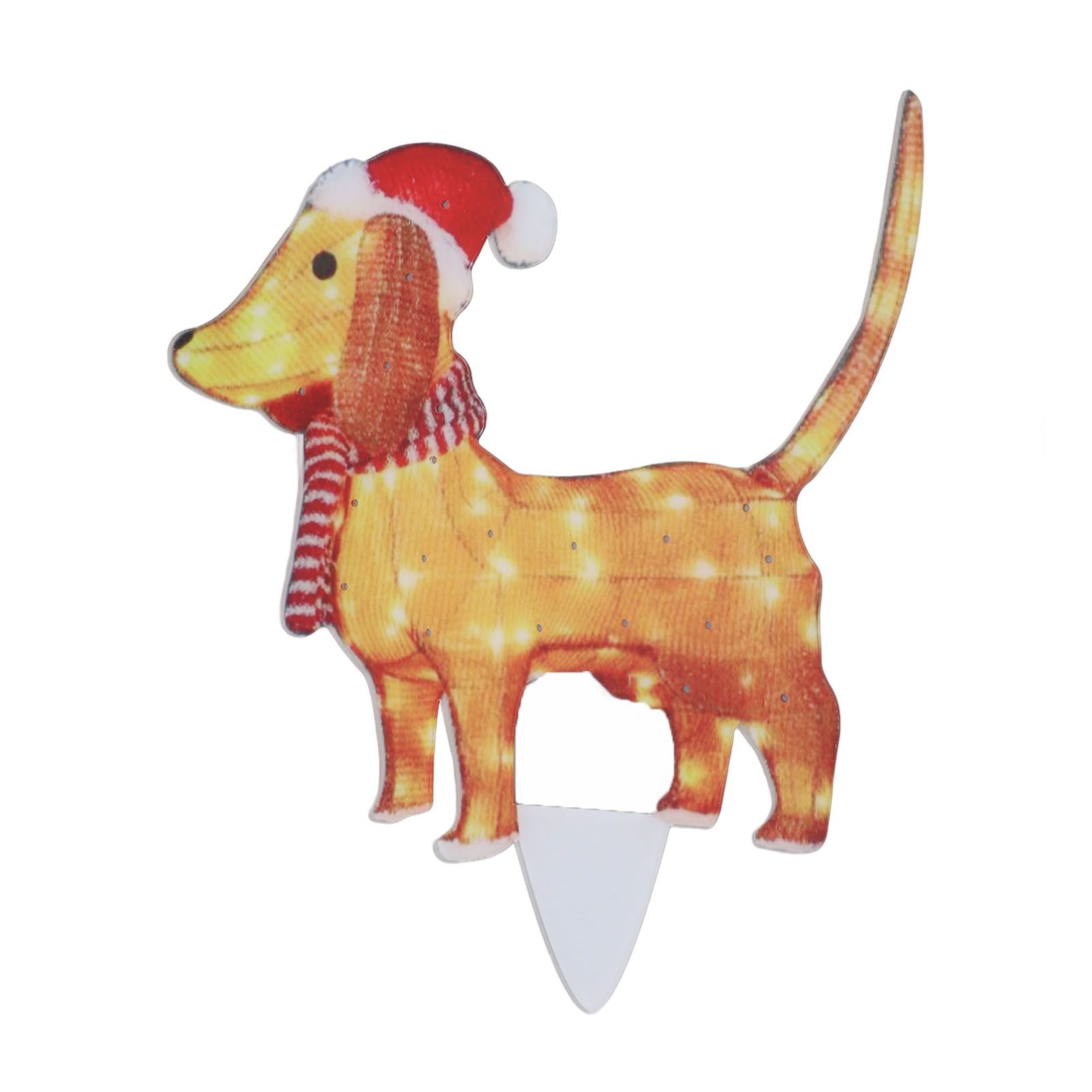 Christmas Dog Yard Decor Light Up with String Light Cute Acrylic Outdoor Animal Decorations for Porch Lawn 05 - Image 8