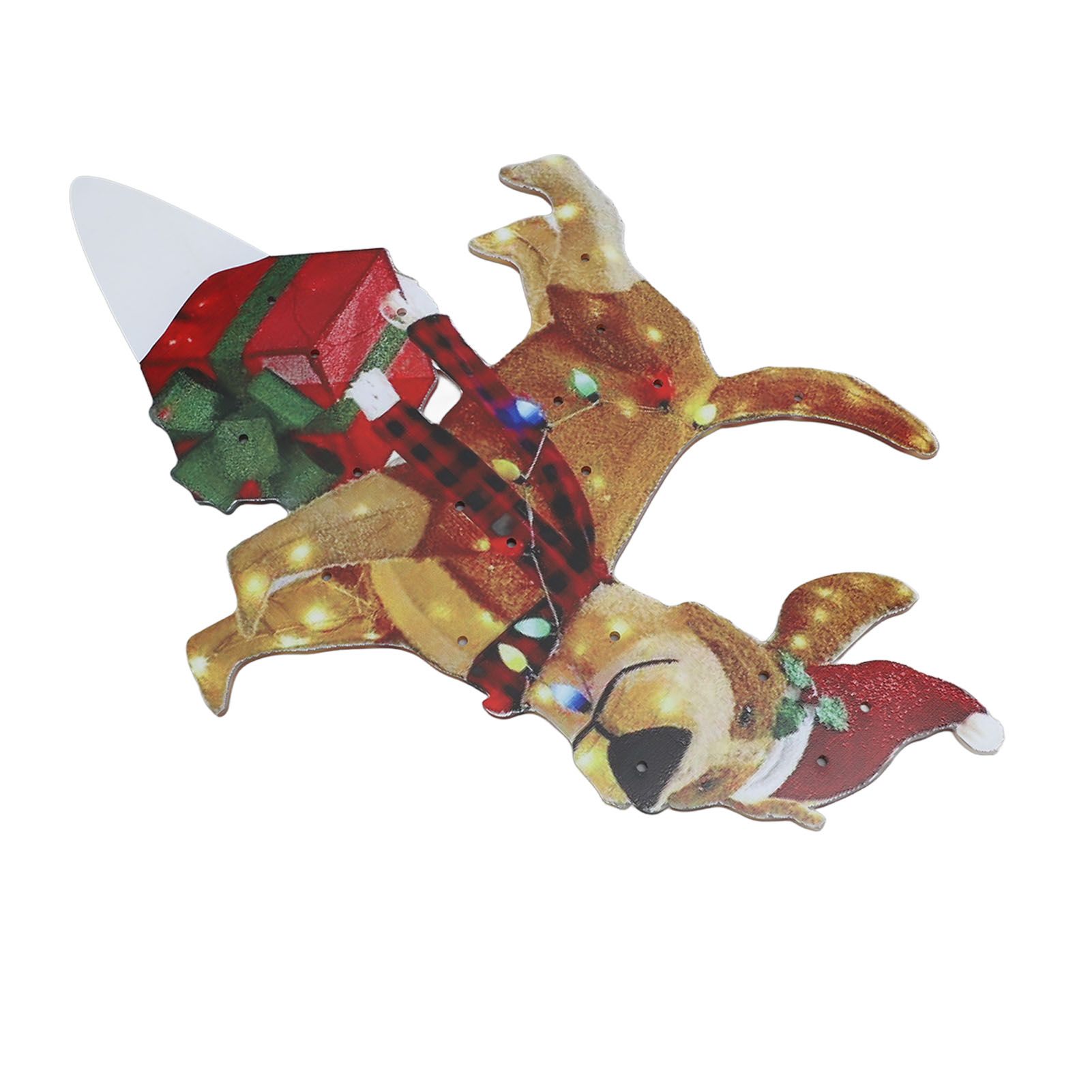 Christmas Dog Yard Decor Light Up with String Light Cute Acrylic Outdoor Animal Decorations for Porch Lawn 06 - Image 3
