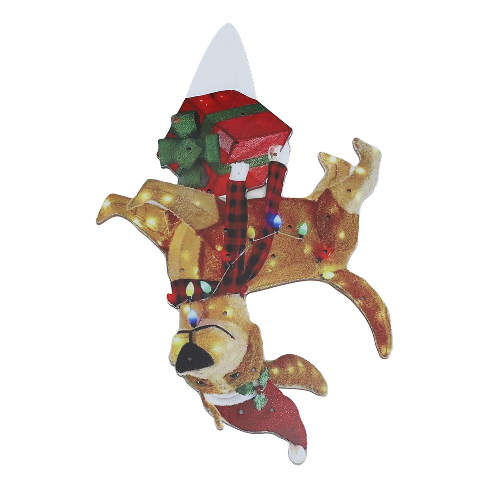 Christmas Dog Yard Decor Light Up with String Light Cute Acrylic Outdoor Animal Decorations for Porch Lawn 06 - Image 4