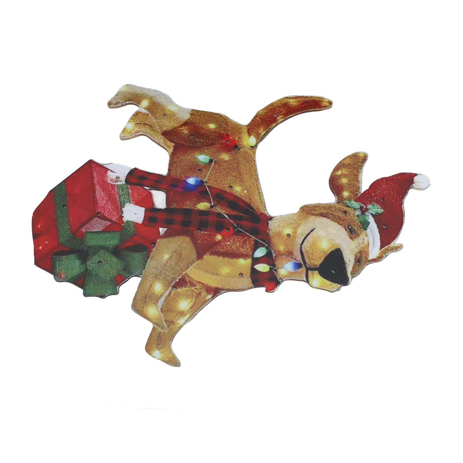 Christmas Dog Yard Decor Light Up with String Light Cute Acrylic Outdoor Animal Decorations for Porch Lawn 06 - Image 5