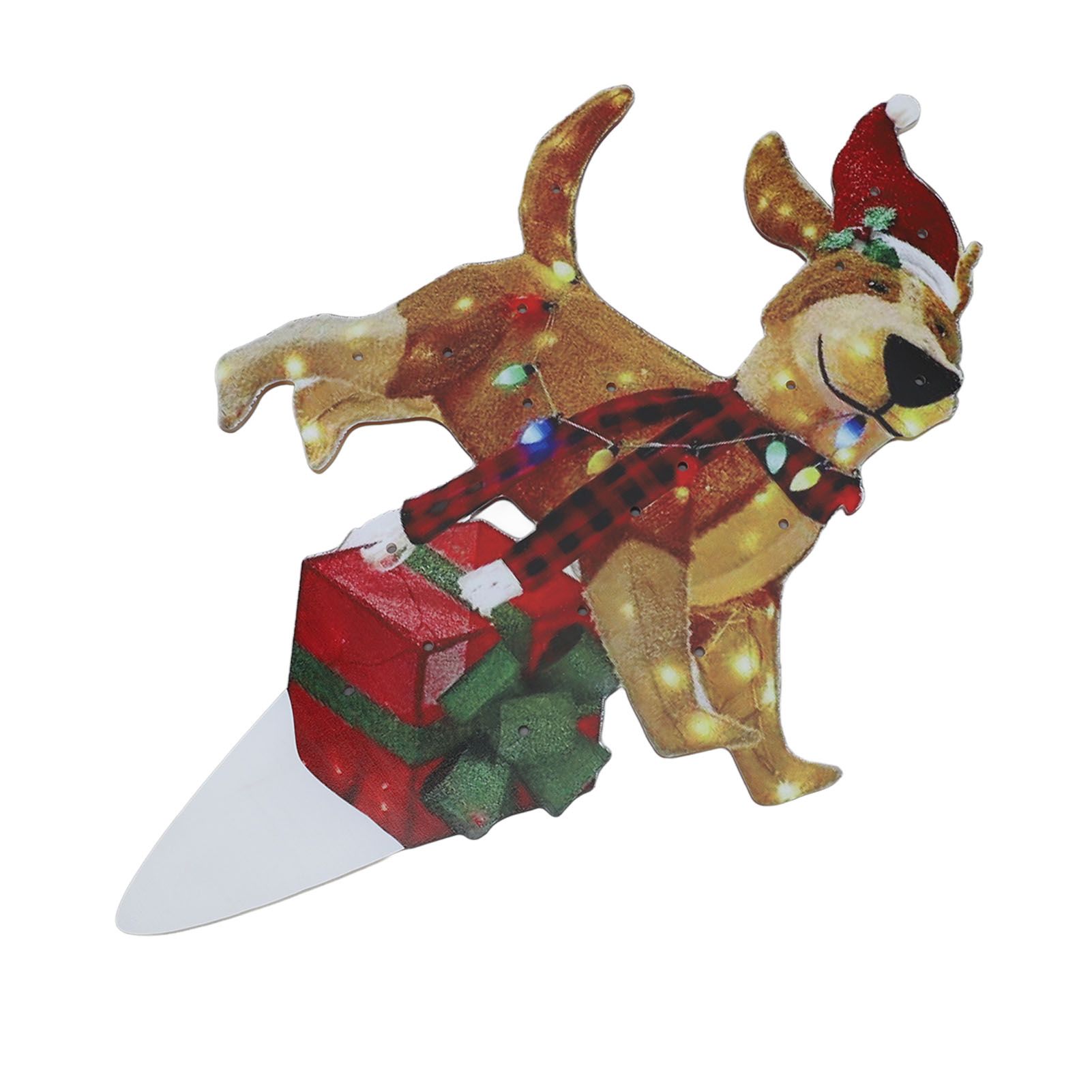 Christmas Dog Yard Decor Light Up with String Light Cute Acrylic Outdoor Animal Decorations for Porch Lawn 06 - Image 6