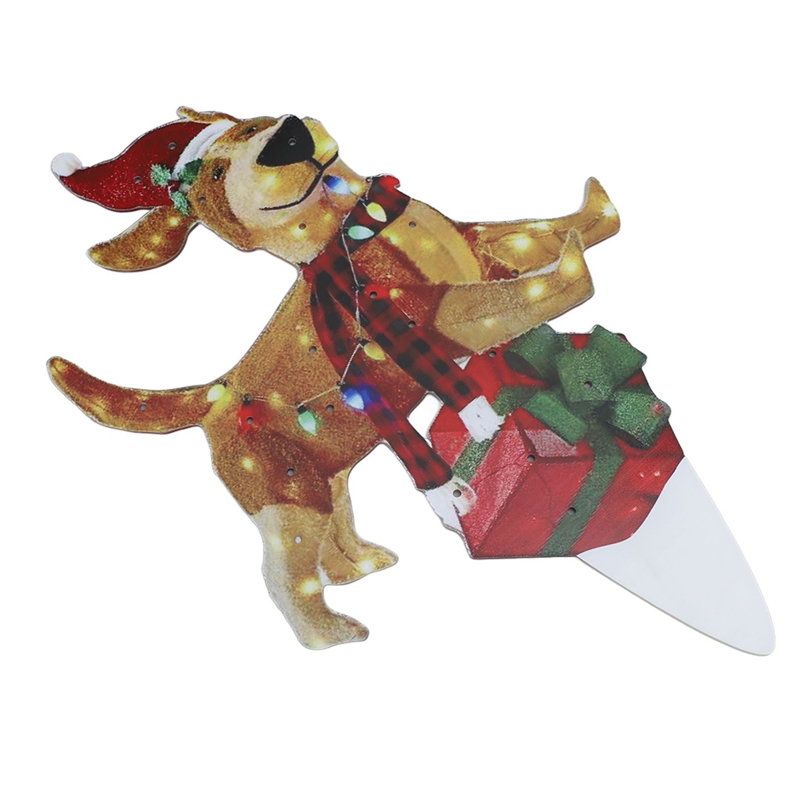 Christmas Dog Yard Decor Light Up with String Light Cute Acrylic Outdoor Animal Decorations for Porch Lawn 06 - Image 7