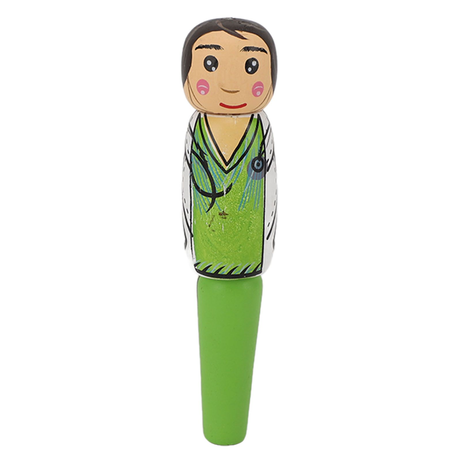 Puppet Pen Wooden Unique Ballpoint Cartoon Doctor Shape Ink Pen for Silly Gifts Stand Up Pen Decoration - Image 1