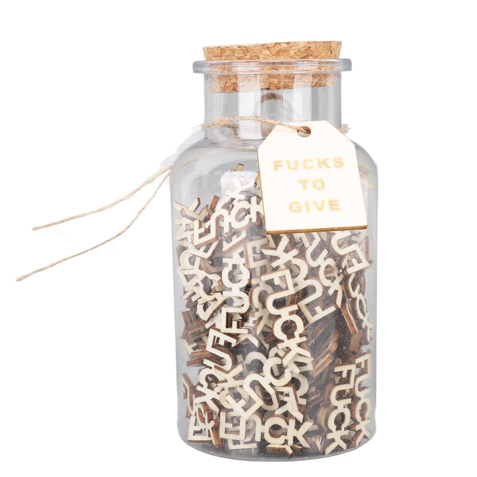 100PCS Jar of Fucks Mini Fucks to Give Wooden Letters Funny Gifts for DIY Crafts Scrapbooking Birthday Valentine's Day Anniversary Christmas - Image 2
