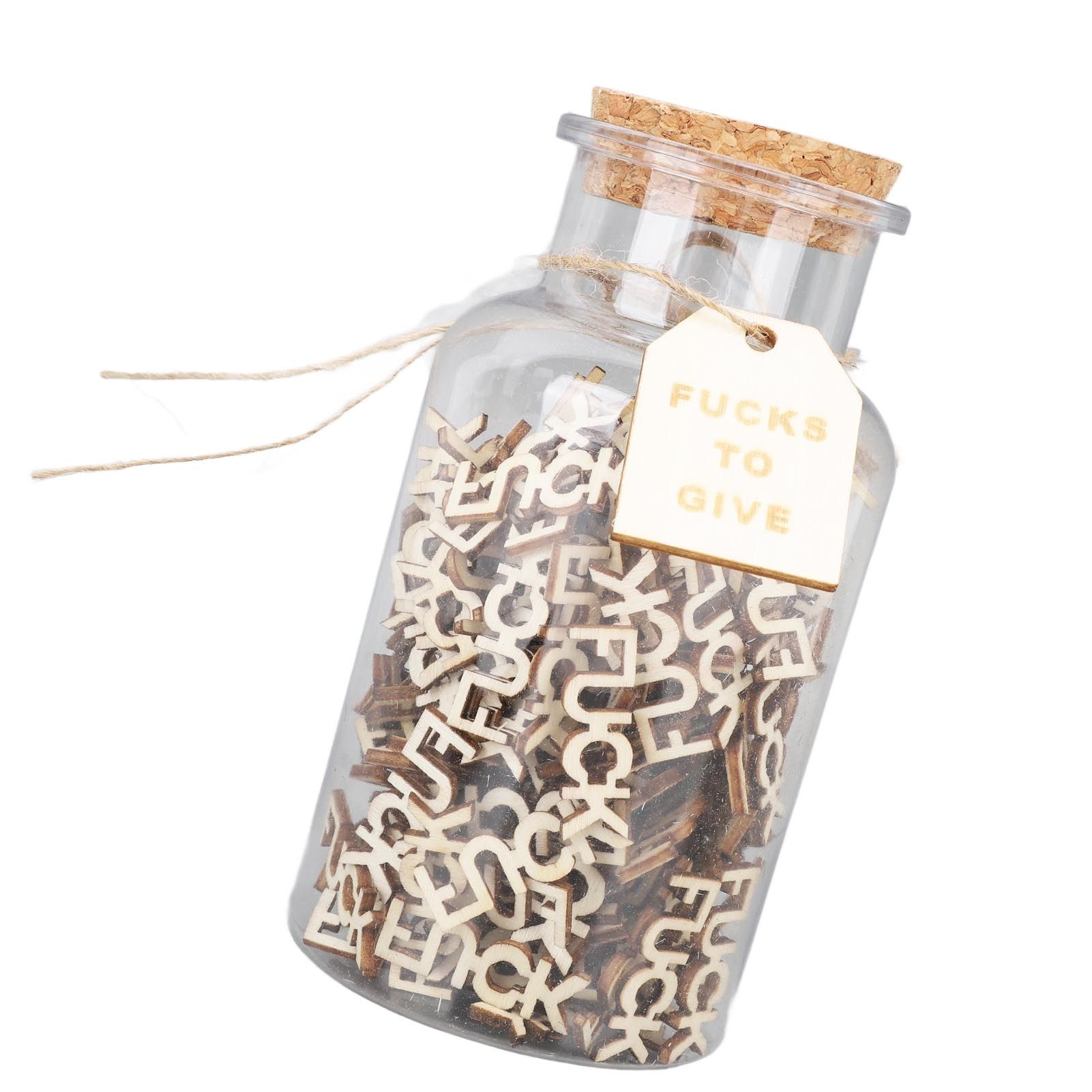 100PCS Jar of Fucks Mini Fucks to Give Wooden Letters Funny Gifts for DIY Crafts Scrapbooking Birthday Valentine's Day Anniversary Christmas - Image 4