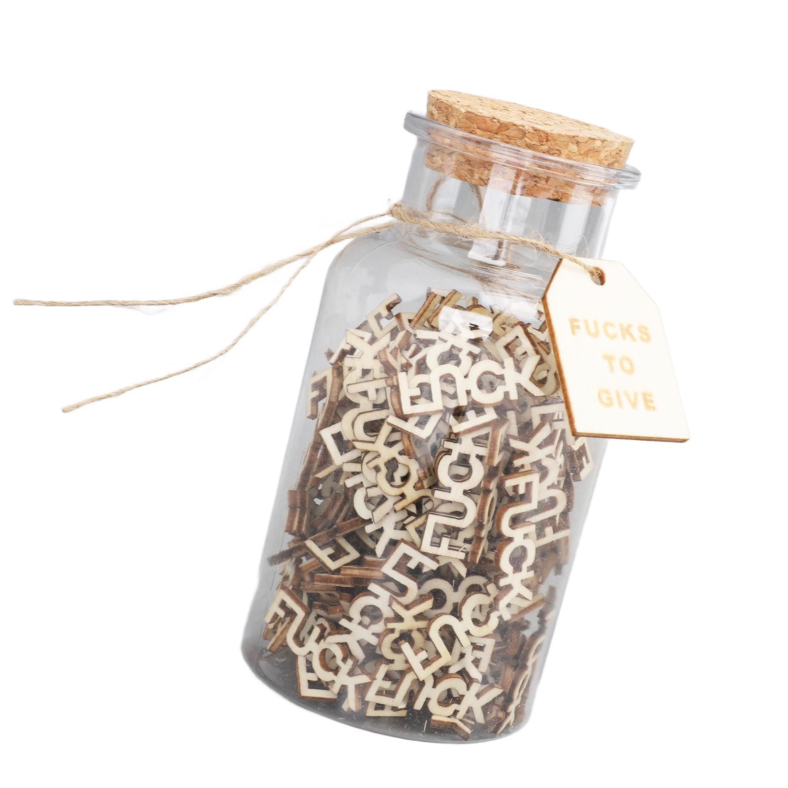 100PCS Jar of Fucks Mini Fucks to Give Wooden Letters Funny Gifts for DIY Crafts Scrapbooking Birthday Valentine's Day Anniversary Christmas - Image 7