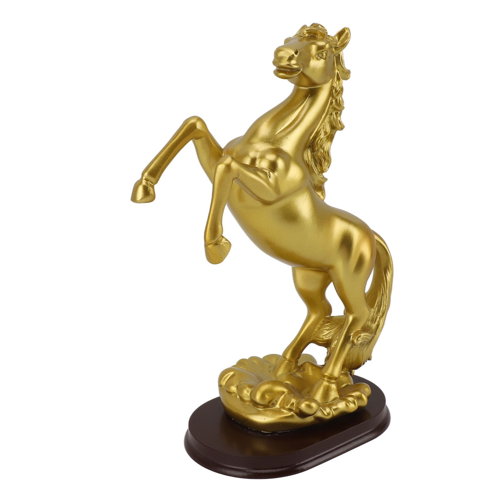 Horse Statue Gold Synthesized Resin Unique Horse Art Figurine for Wine Cabinet Office Leaping Horse - Image 3