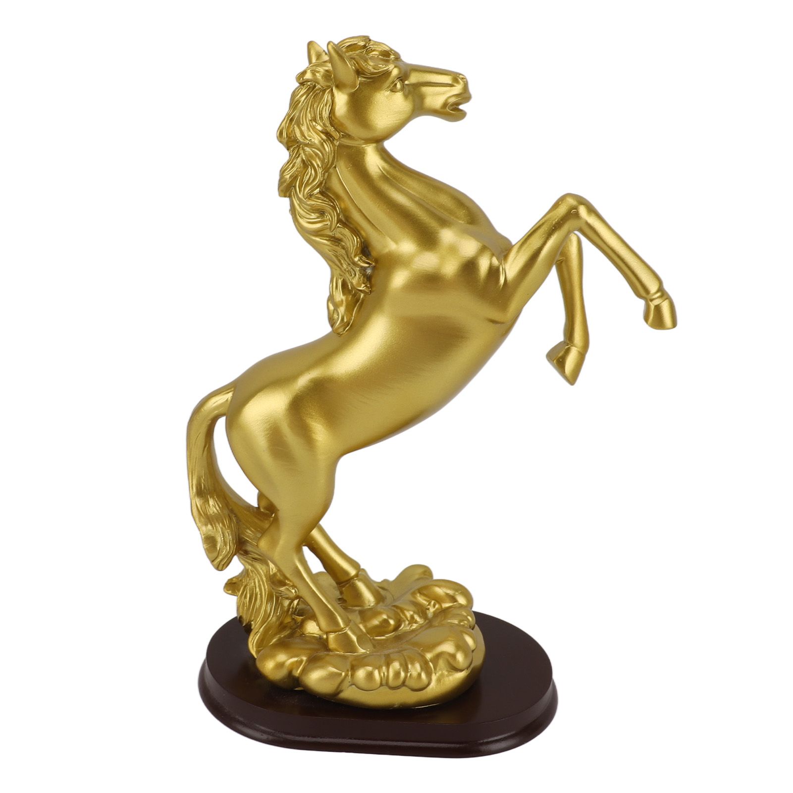 Horse Statue Gold Synthesized Resin Unique Horse Art Figurine for Wine Cabinet Office Leaping Horse - Image 5