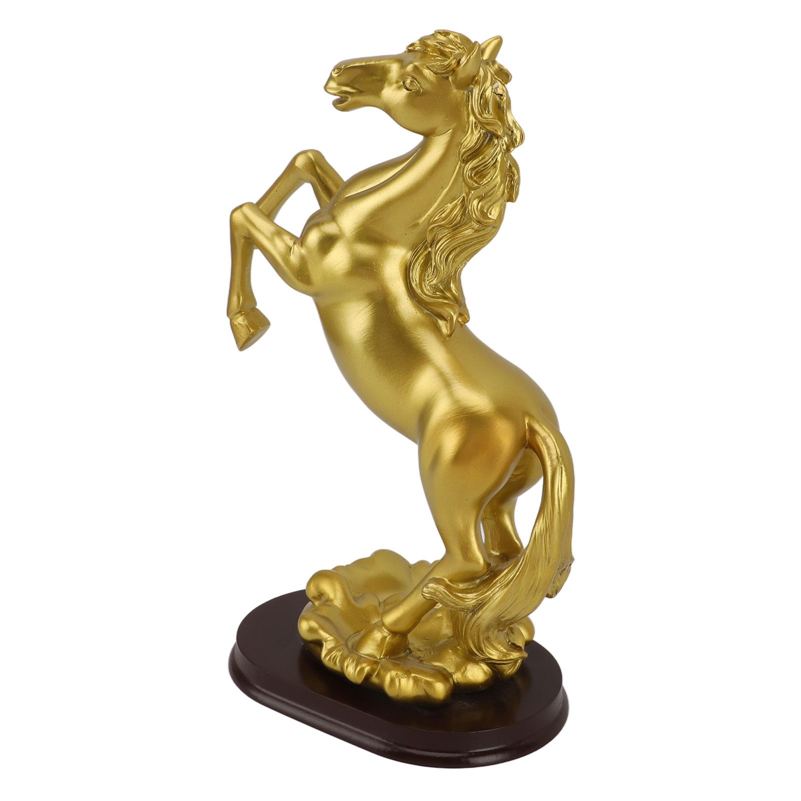 Horse Statue Gold Synthesized Resin Unique Horse Art Figurine for Wine Cabinet Office Leaping Horse - Image 6
