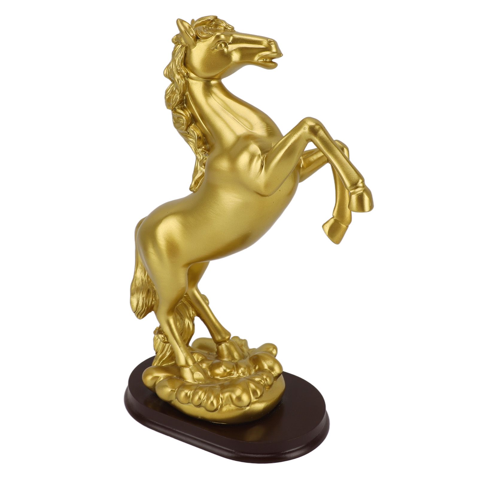 Horse Statue Gold Synthesized Resin Unique Horse Art Figurine for Wine Cabinet Office Leaping Horse - Image 8