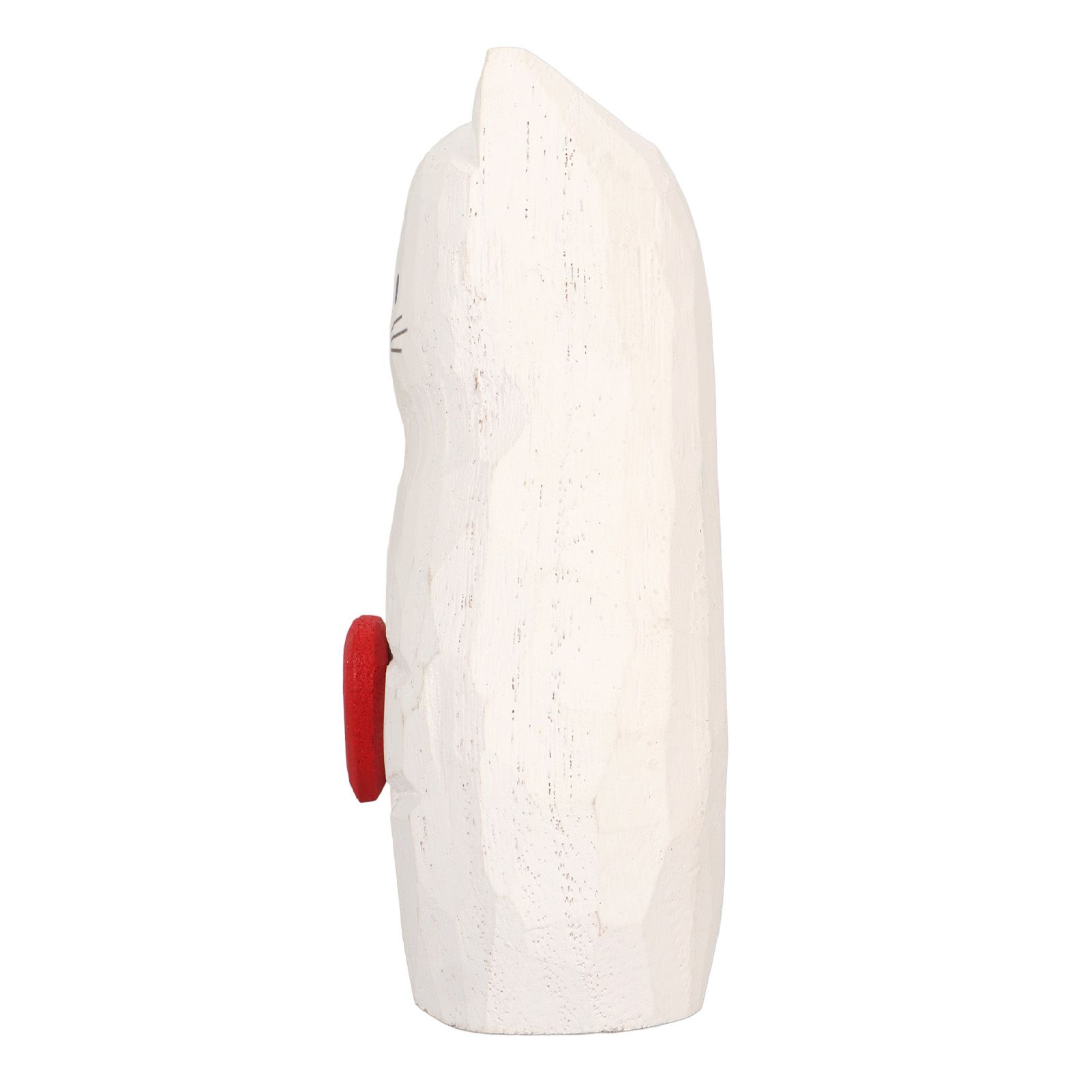 Cat Statue Flower Vase White Handmade Textured Wooden Cat Vase for Thanksgiving Day Gift Cat Lovers - Image 8