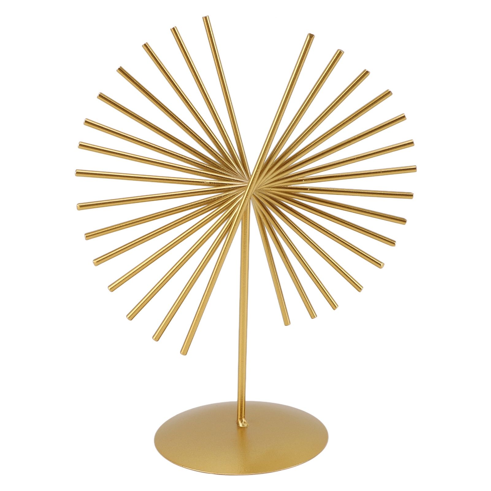 Abstract Ornament Light Luxury Metal Geometric Lines Sculpture Decoration with Base for Home Livingroom Office - Image 1