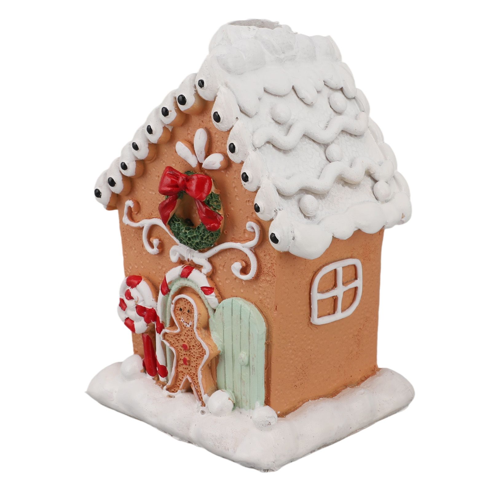 Christmas Gingerbread House Classic Exquisite Resin Christmas House Tabletop Decoration for Gift - Image 3
