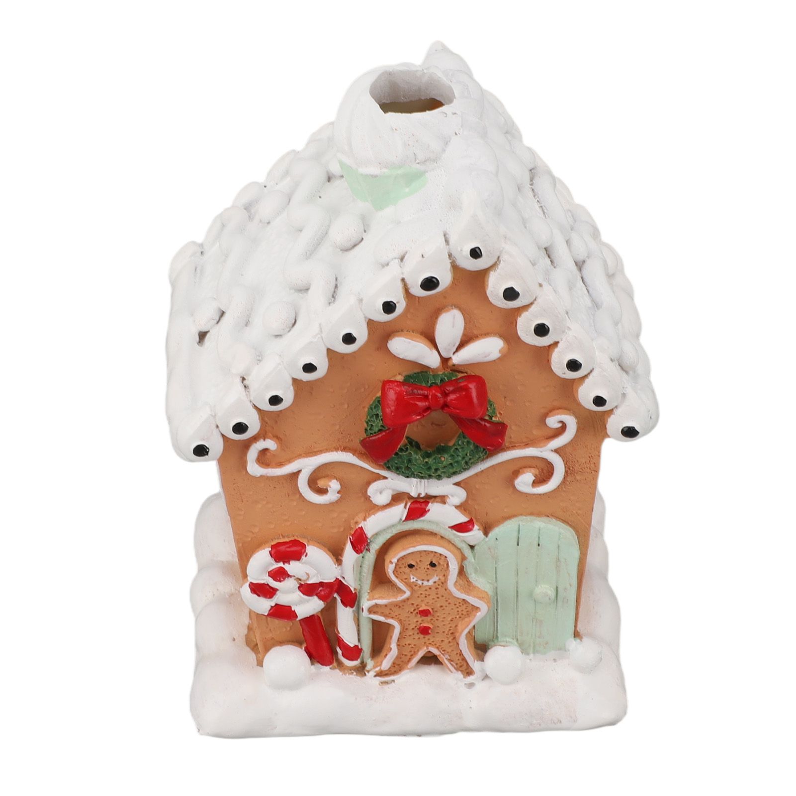 Christmas Gingerbread House Classic Exquisite Resin Christmas House Tabletop Decoration for Gift - Image 5