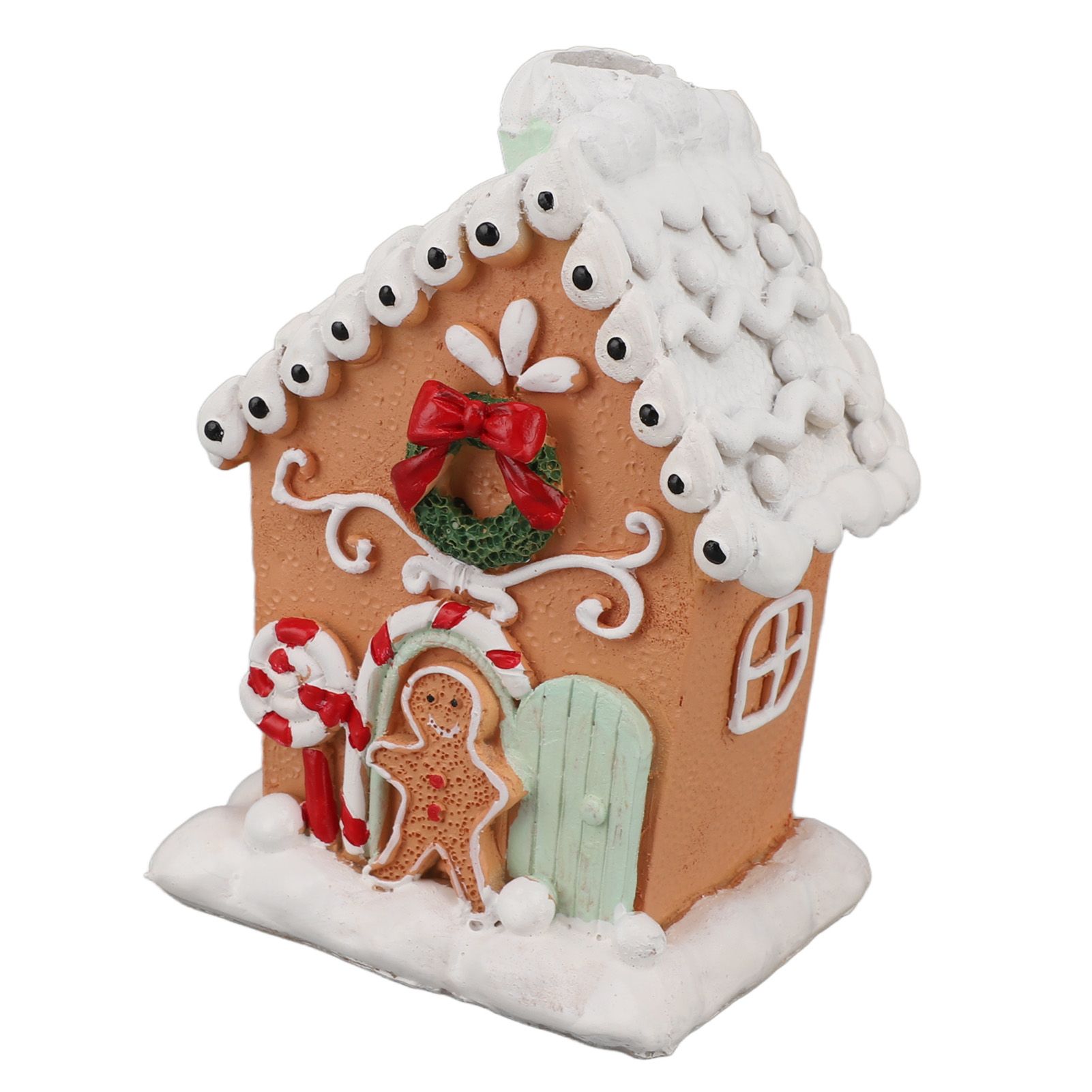 Christmas Gingerbread House Classic Exquisite Resin Christmas House Tabletop Decoration for Gift - Image 7
