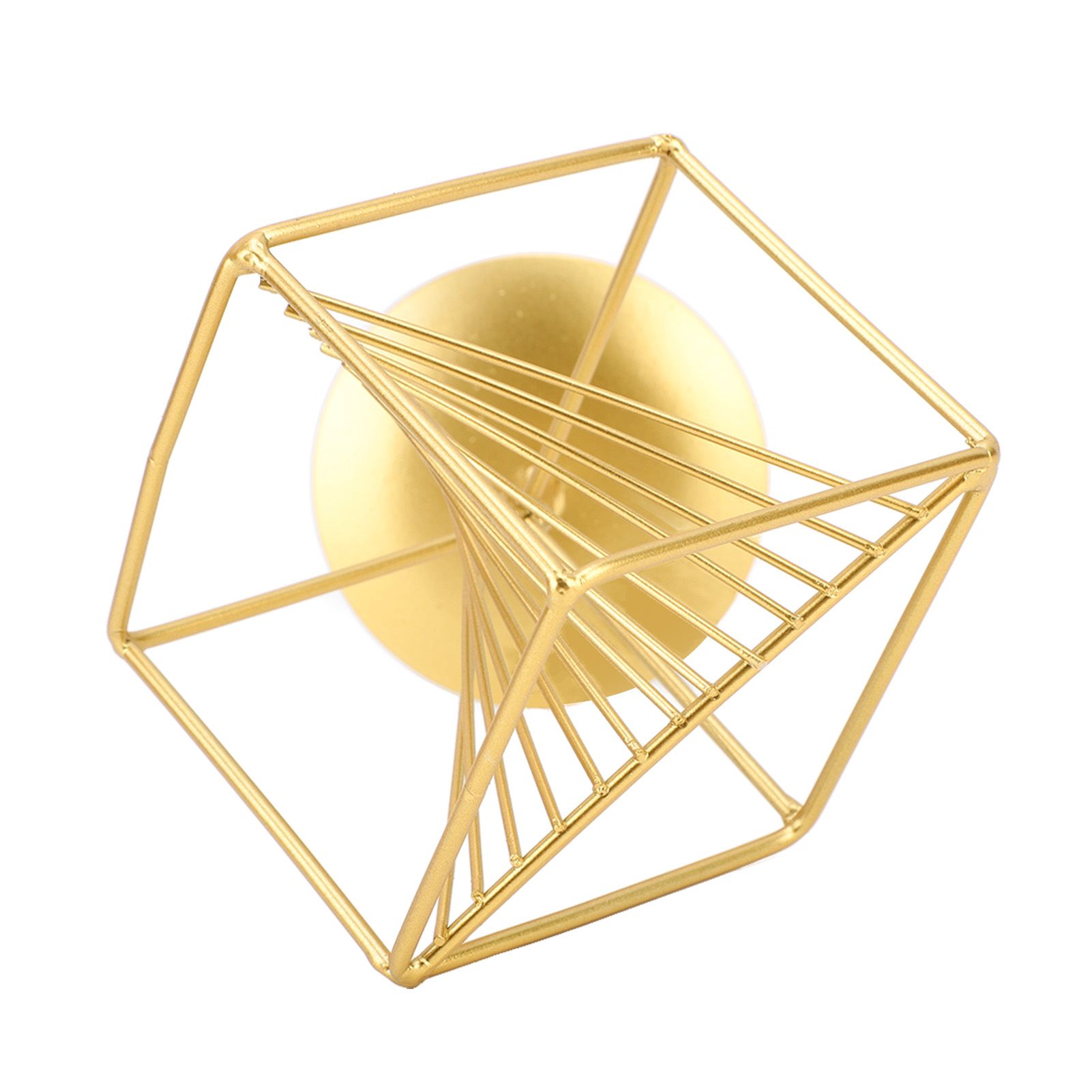 Gold Geometric Table Decor Creative 3D Iron Geometric Sculpture Compact Art Ornament Decor for Living Room Study Office - Image 3