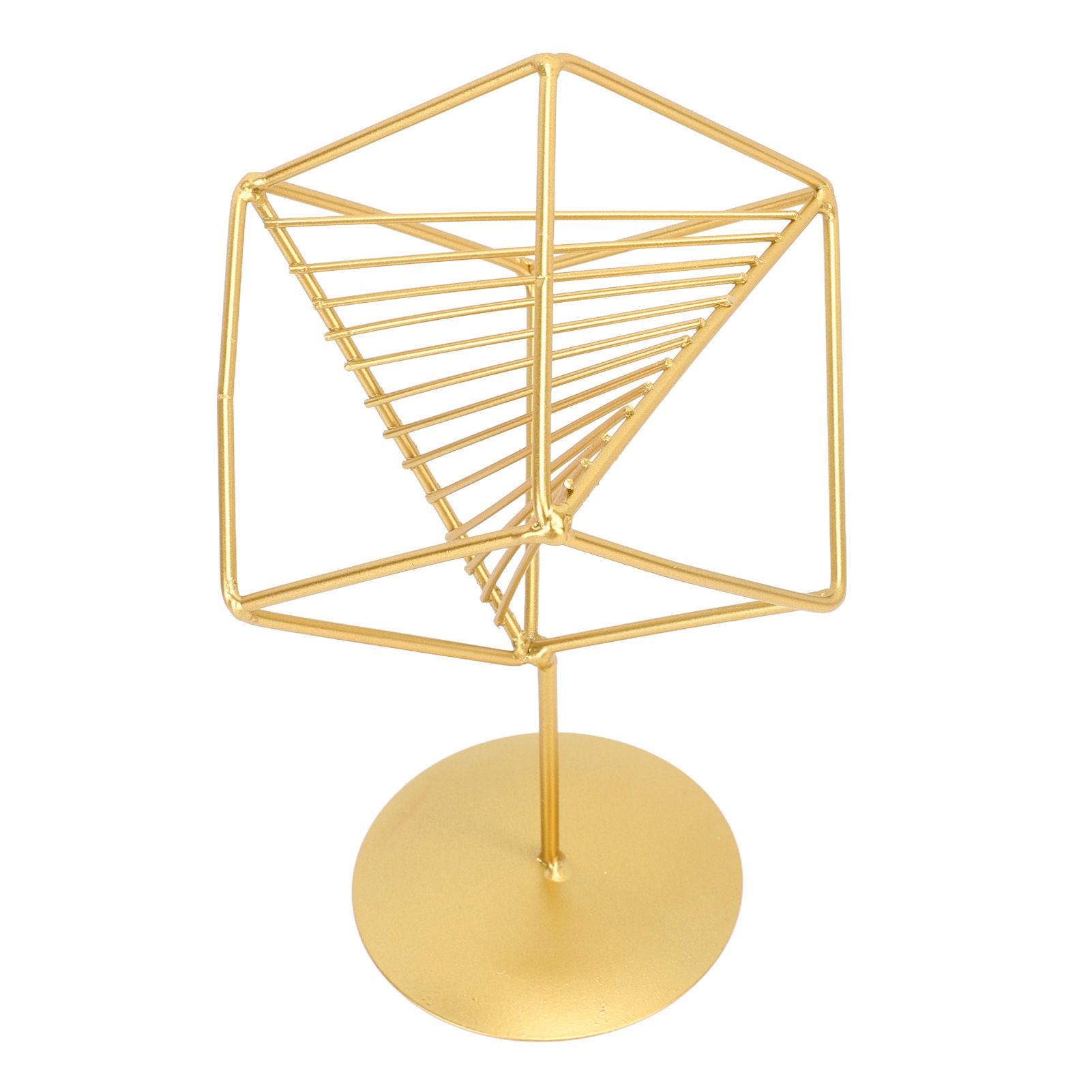 Gold Geometric Table Decor Creative 3D Iron Geometric Sculpture Compact Art Ornament Decor for Living Room Study Office - Image 4