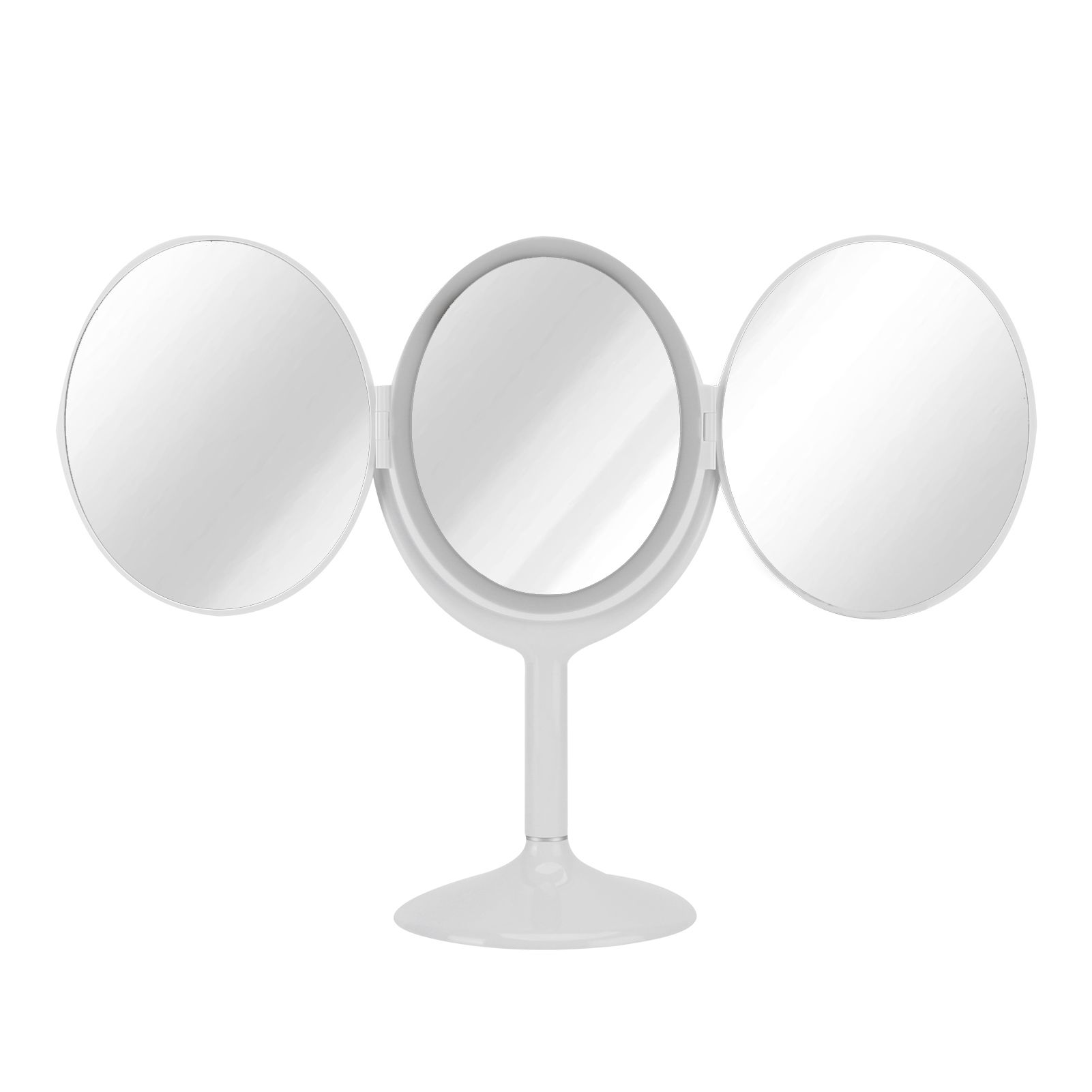 LED Makeup Mirror Folding Rotatable Mirror Touch Cosmetic Mirror for Bedroom Dressing RoomWhite - Image 1