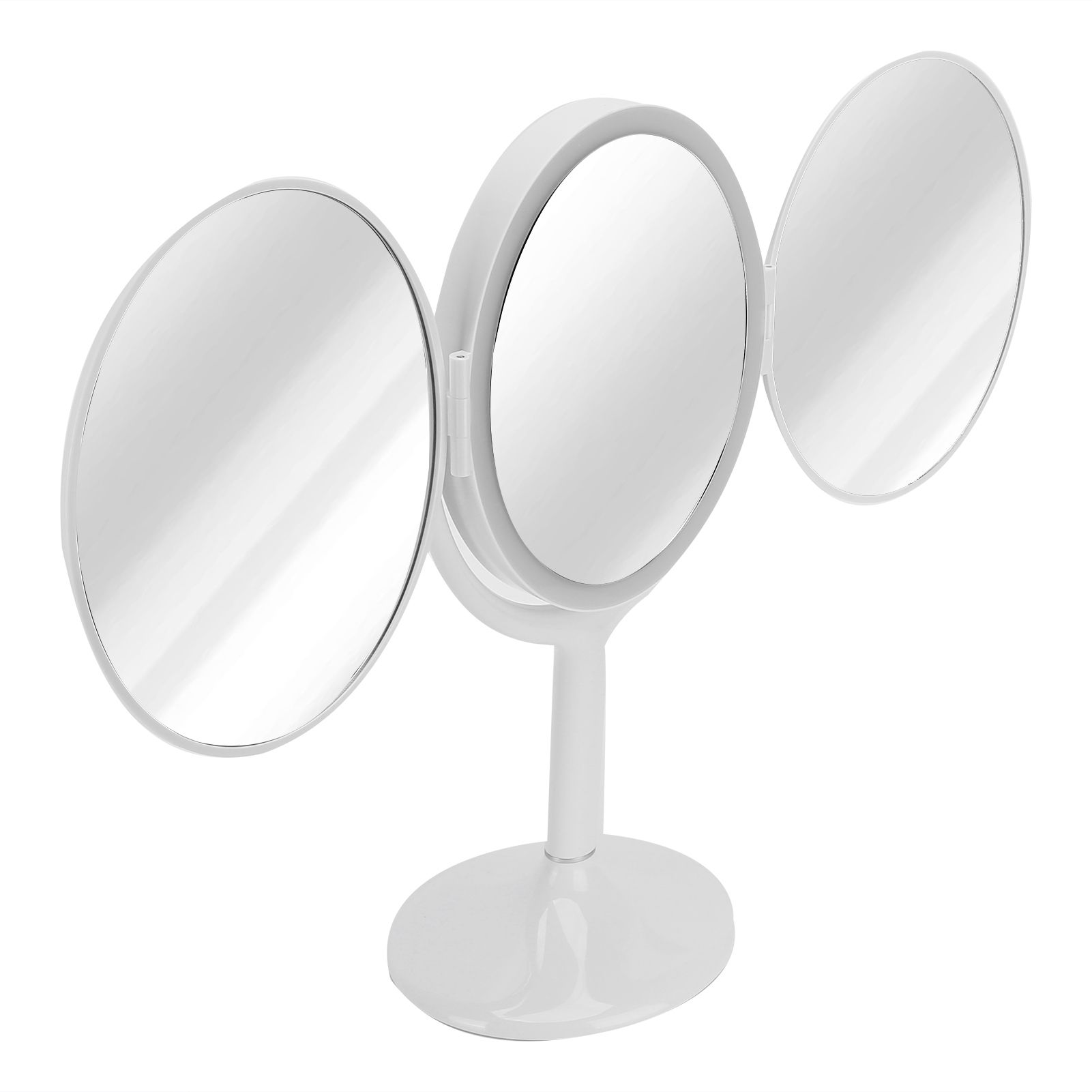LED Makeup Mirror Folding Rotatable Mirror Touch Cosmetic Mirror for Bedroom Dressing RoomWhite - Image 4