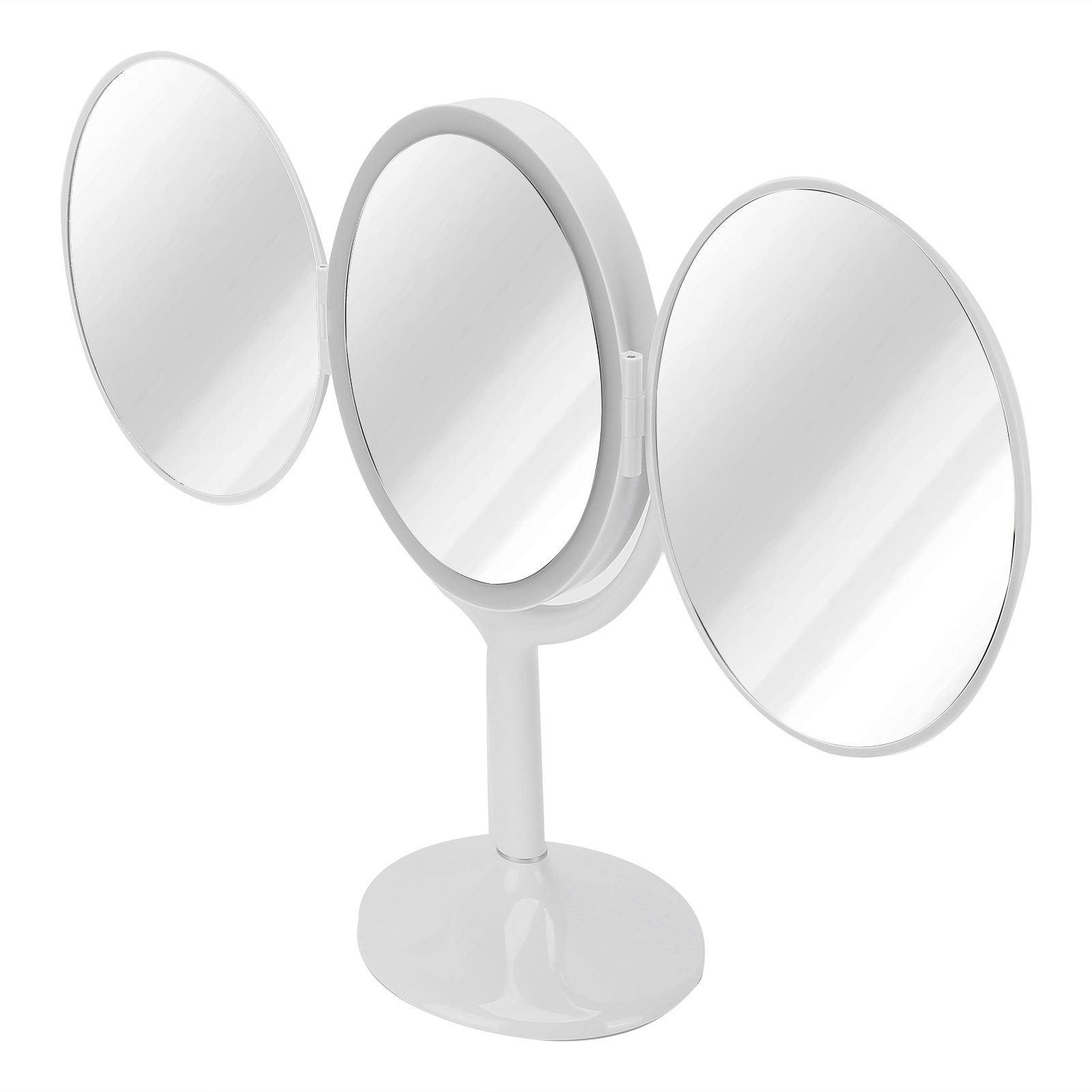 LED Makeup Mirror Folding Rotatable Mirror Touch Cosmetic Mirror for Bedroom Dressing RoomWhite - Image 7