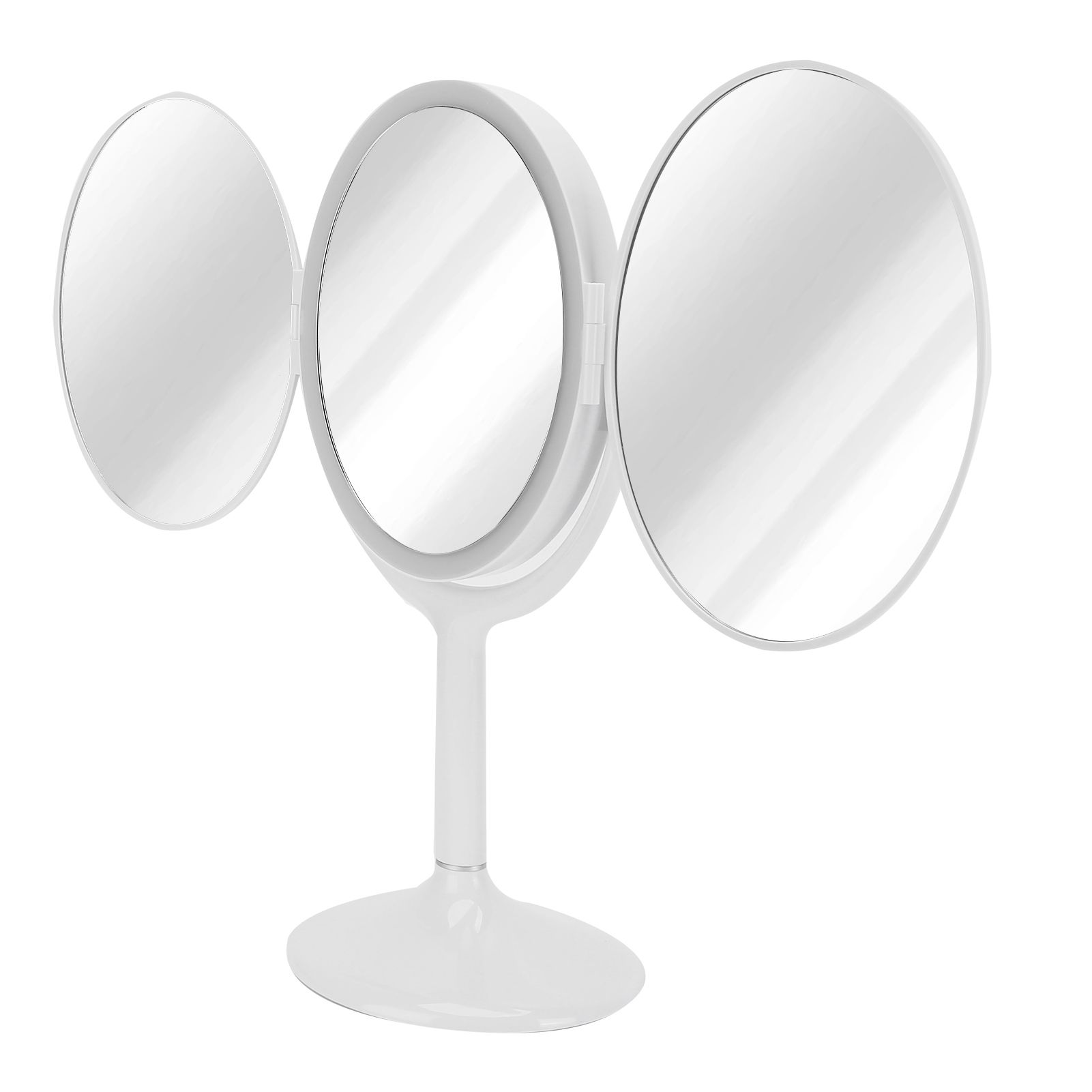 LED Makeup Mirror Folding Rotatable Mirror Touch Cosmetic Mirror for Bedroom Dressing RoomWhite - Image 8