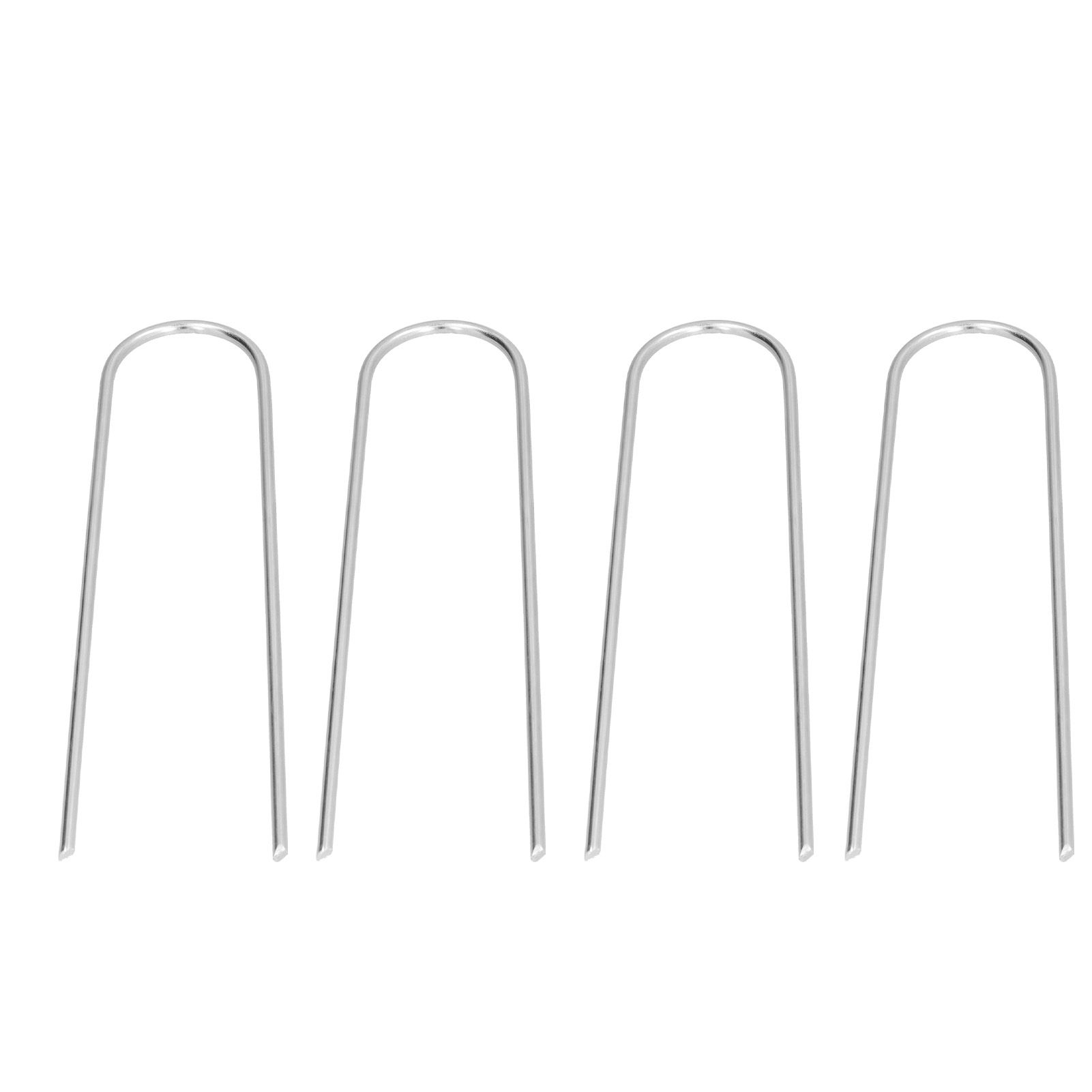 4 Pcs U Shaped Nail Tent Ground Staple High Hardness Stainless Steel Garden Pegs Securing Lawn Supplies - Image 3