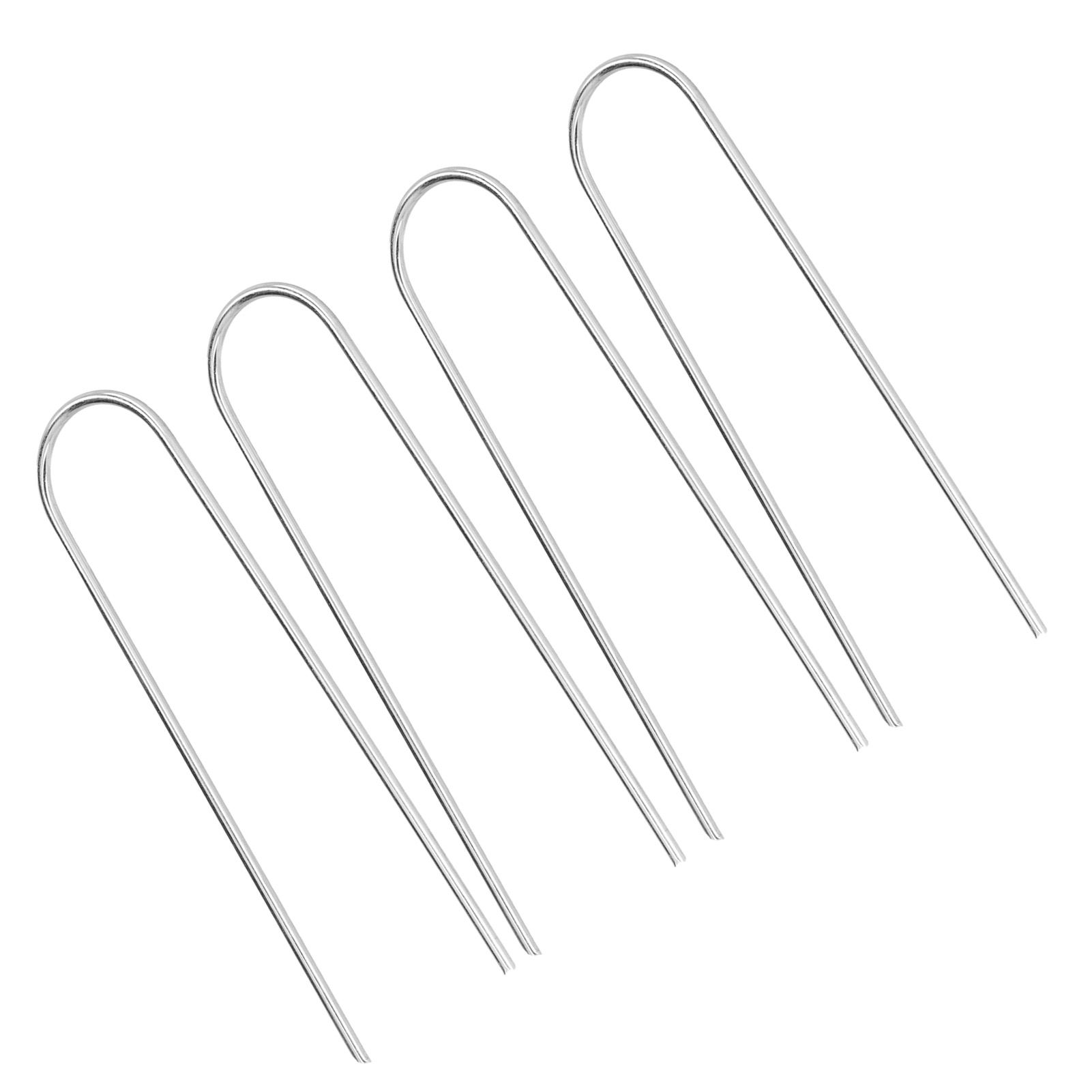 4 Pcs U Shaped Nail Tent Ground Staple High Hardness Stainless Steel Garden Pegs Securing Lawn Supplies - Image 5