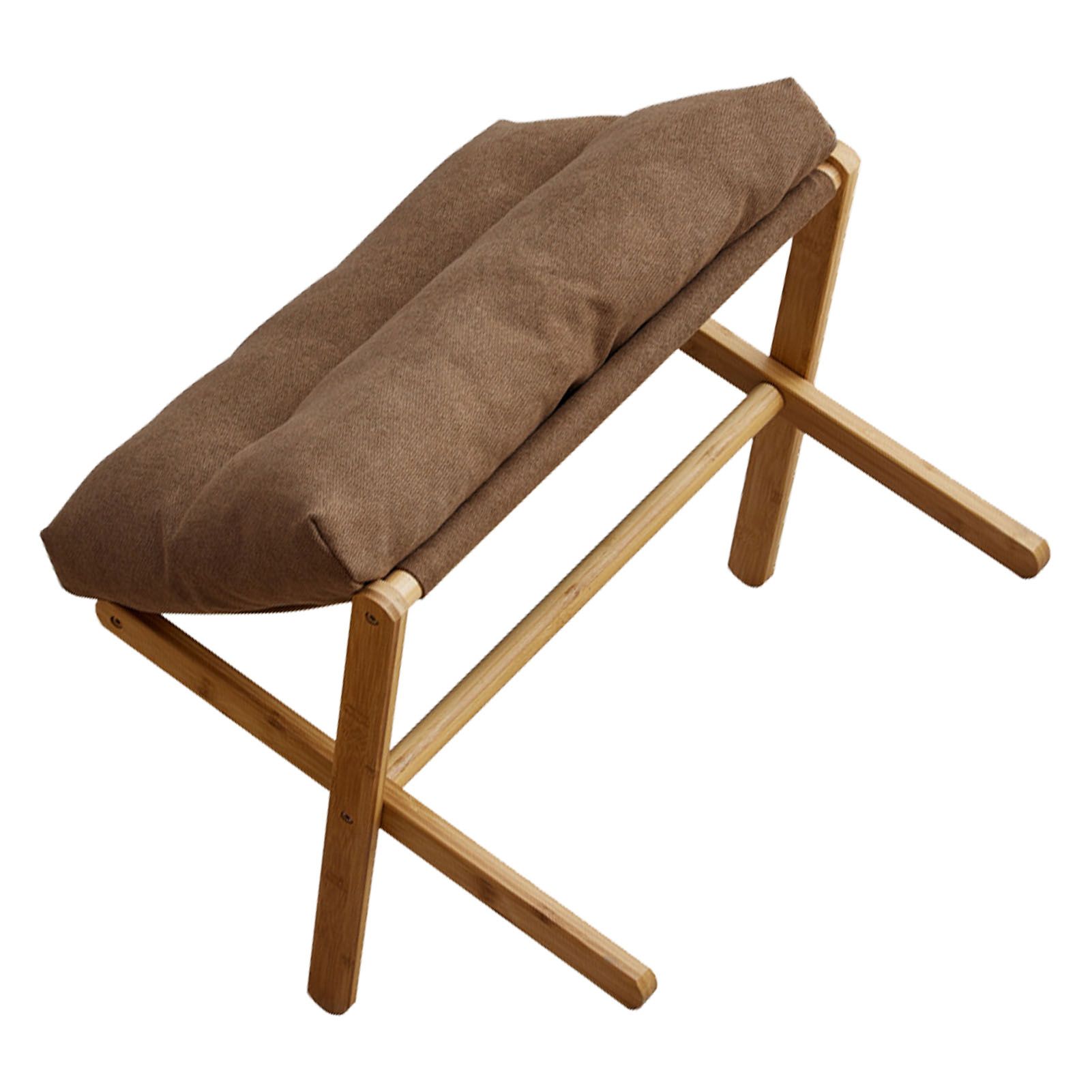 Foot Stool Foldable X Leg Modern Multifunctional Foot Rest with Soft Cushion for Living Room Bedroom Office Coffee - Image 4
