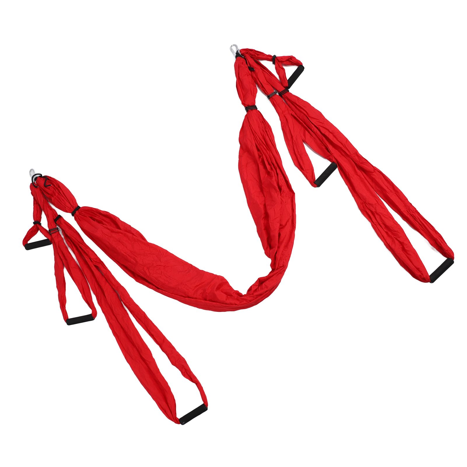 Aerial Yoga Swing Set Polyester Cotton Adjustable Improve Flexibility Yoga Hammock for Physical Exercise Red - Image 2
