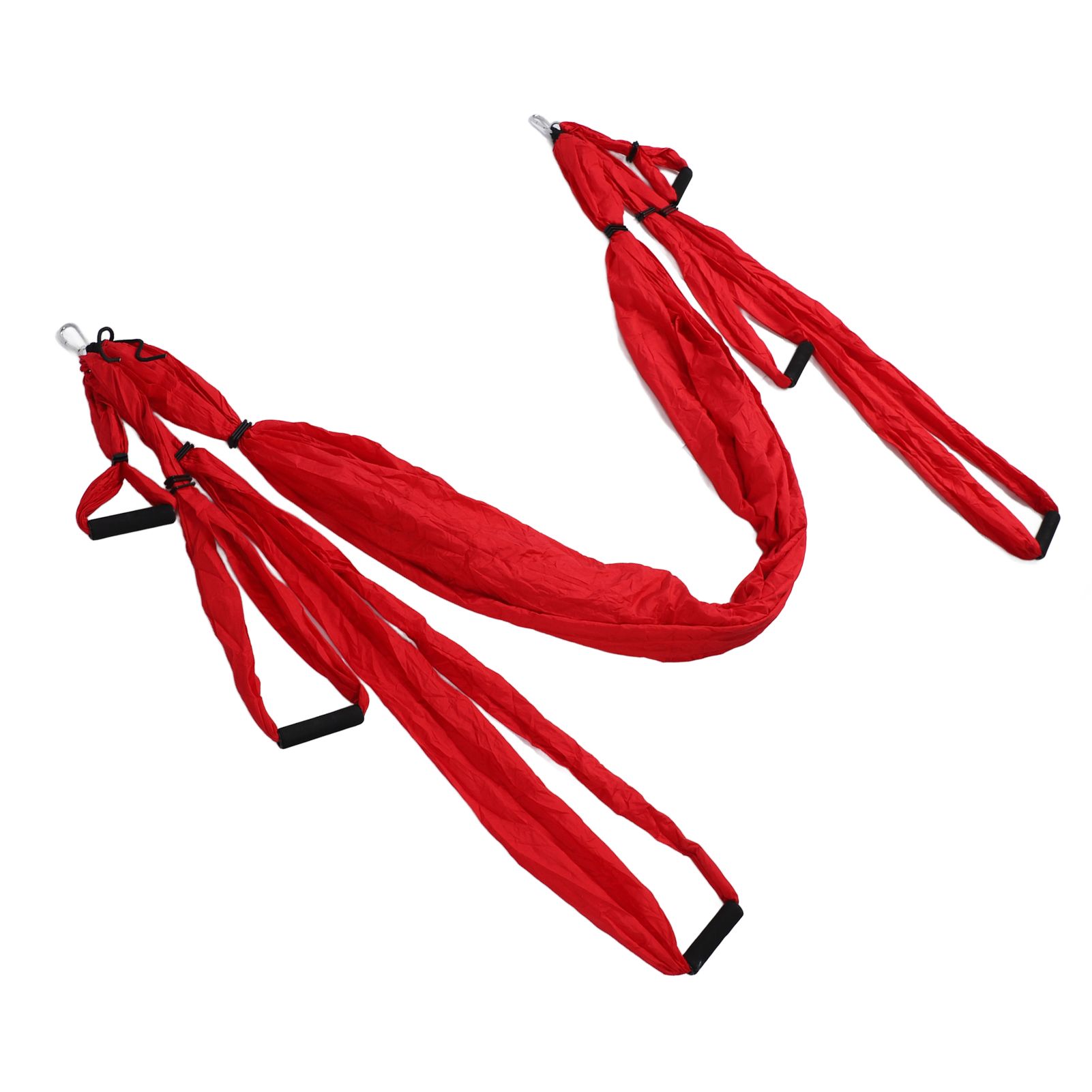 Aerial Yoga Swing Set Polyester Cotton Adjustable Improve Flexibility Yoga Hammock for Physical Exercise Red - Image 3