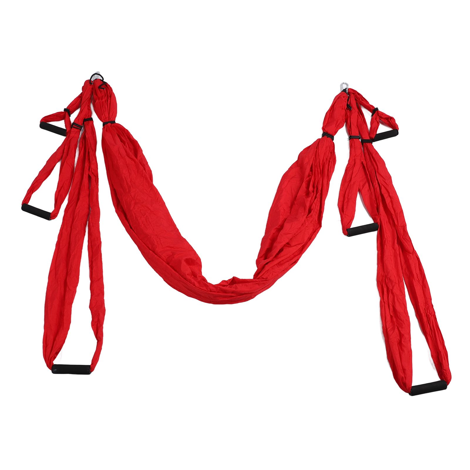 Aerial Yoga Swing Set Polyester Cotton Adjustable Improve Flexibility Yoga Hammock for Physical Exercise Red - Image 4