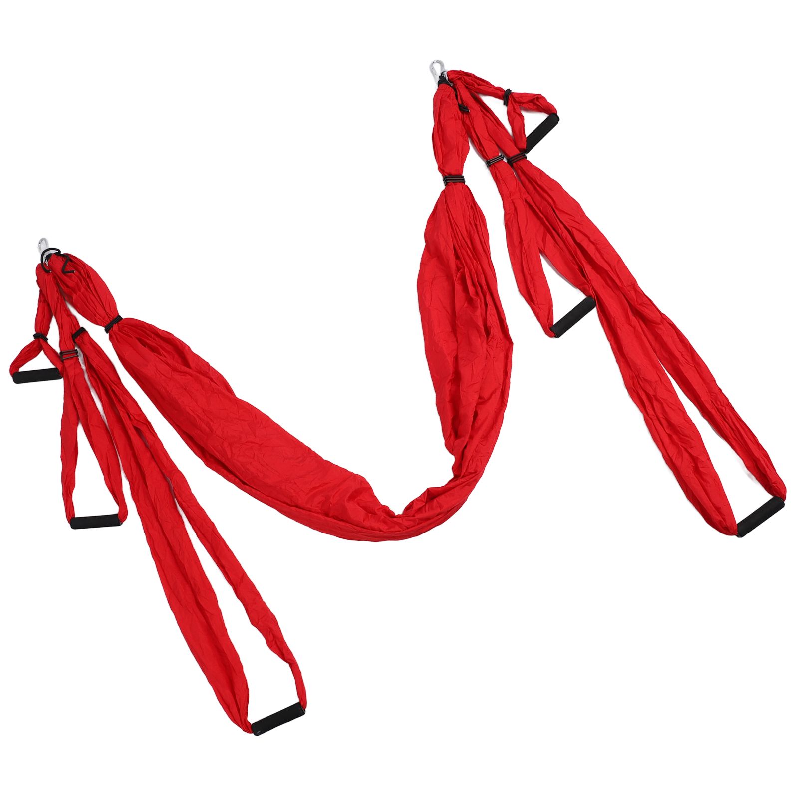 Aerial Yoga Swing Set Polyester Cotton Adjustable Improve Flexibility Yoga Hammock for Physical Exercise Red - Image 5