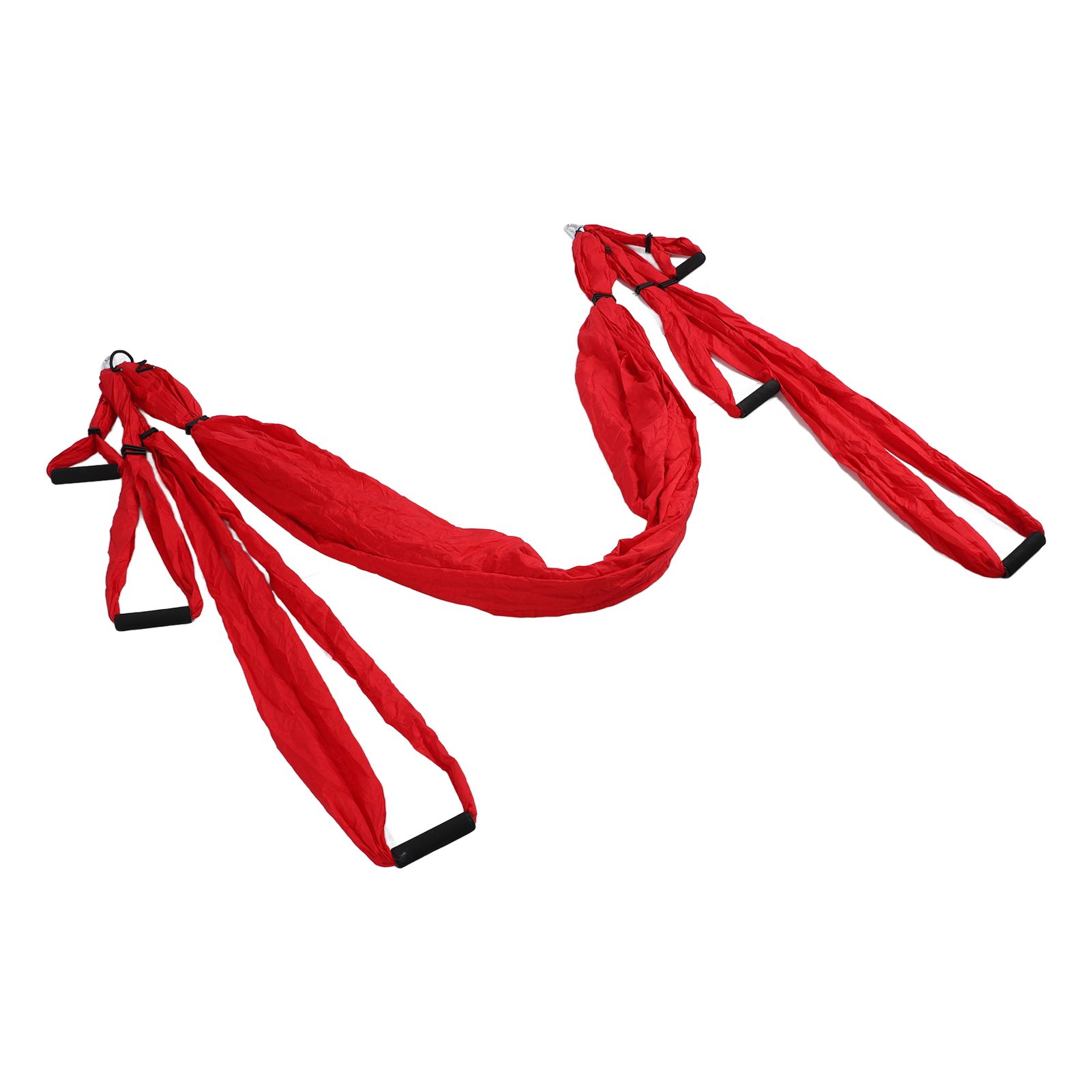 Aerial Yoga Swing Set Polyester Cotton Adjustable Improve Flexibility Yoga Hammock for Physical Exercise Red - Image 7