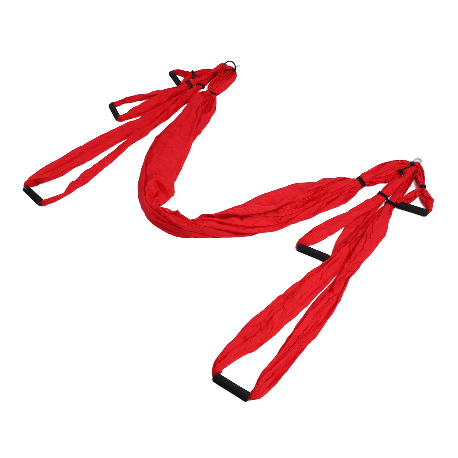 Aerial Yoga Swing Set Polyester Cotton Adjustable Improve Flexibility Yoga Hammock for Physical Exercise Red - Image 8