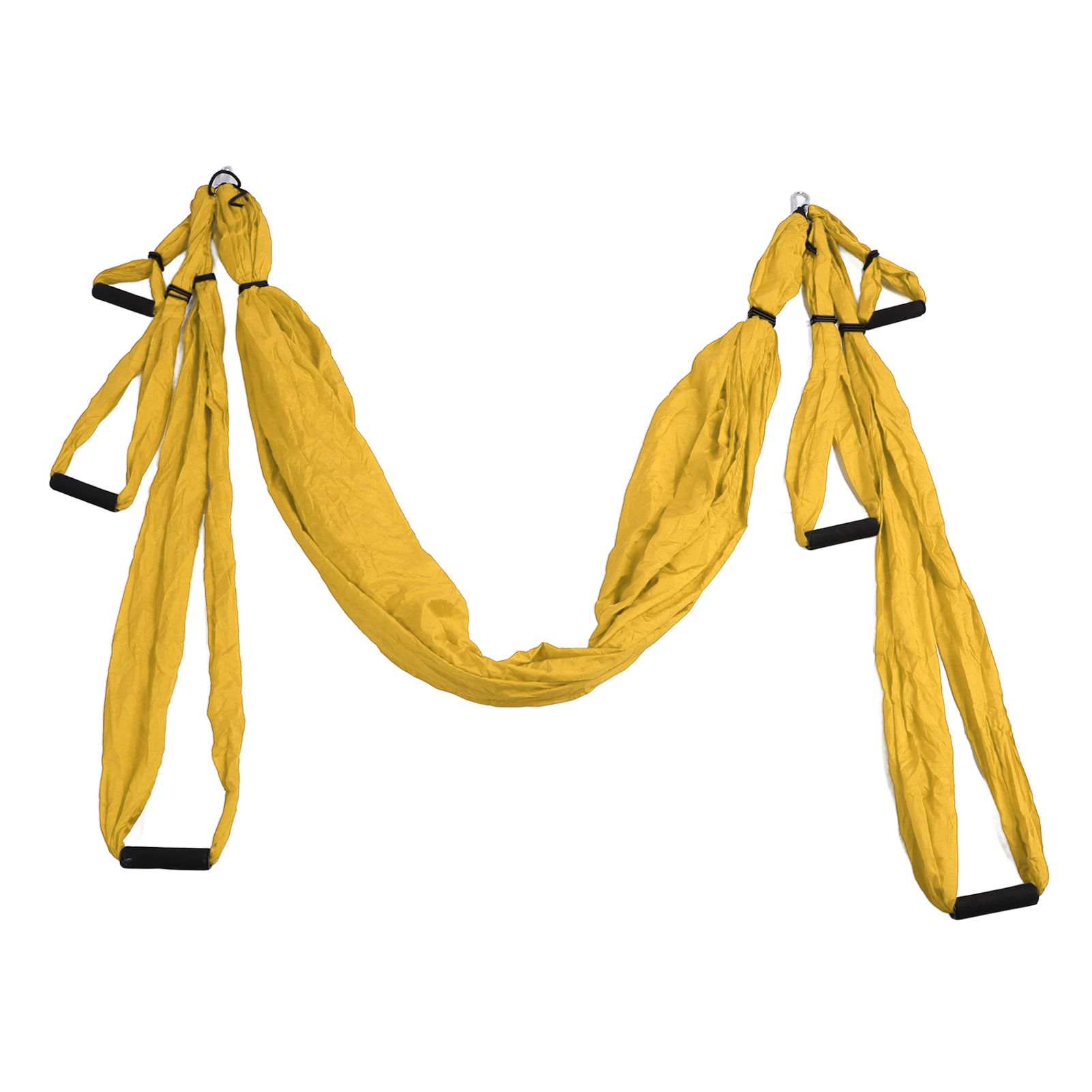 Aerial Yoga Swing Set Polyester Cotton Adjustable Improve Flexibility Yoga Hammock for Physical Exercise Yellow - Image 3