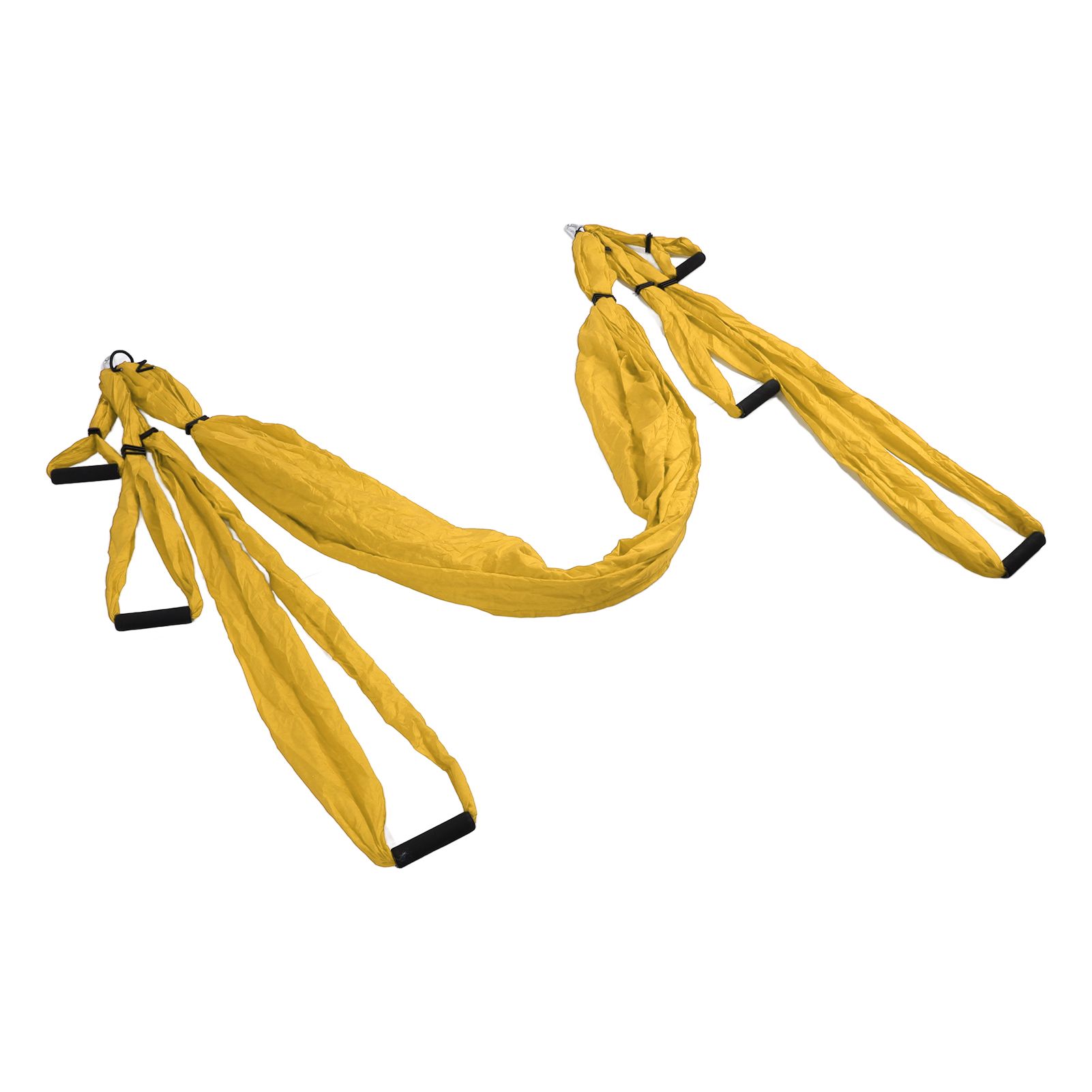 Aerial Yoga Swing Set Polyester Cotton Adjustable Improve Flexibility Yoga Hammock for Physical Exercise Yellow - Image 6