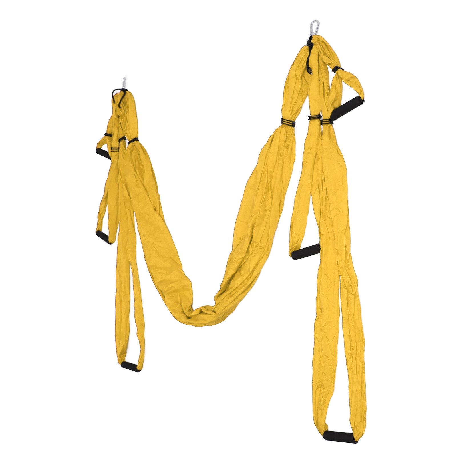 Aerial Yoga Swing Set Polyester Cotton Adjustable Improve Flexibility Yoga Hammock for Physical Exercise Yellow - Image 8