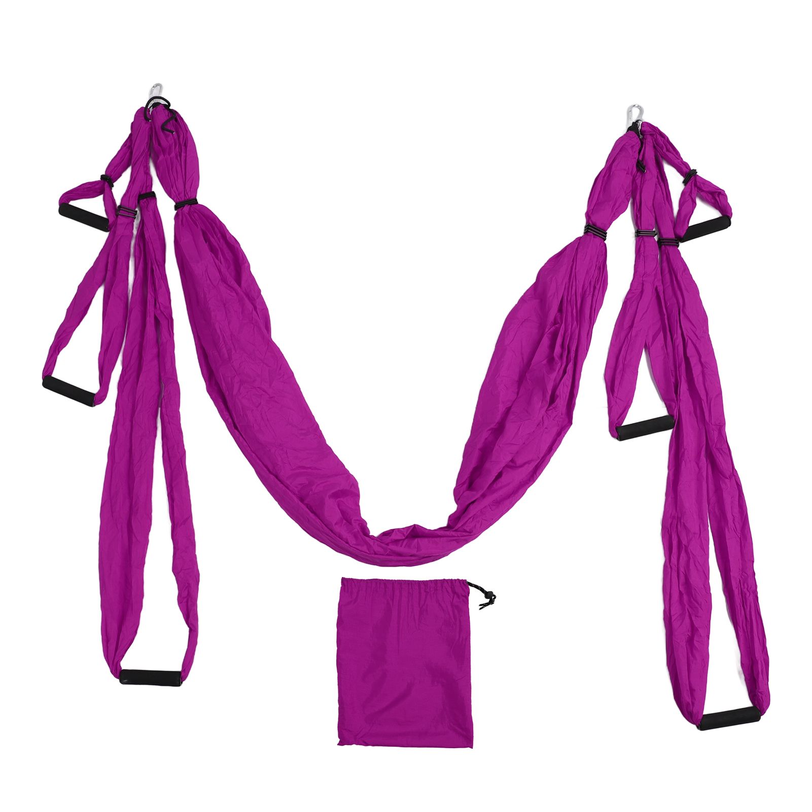 Aerial Yoga Swing Set Polyester Cotton Adjustable Improve Flexibility Yoga Hammock for Physical Exercise Purple - Image 1