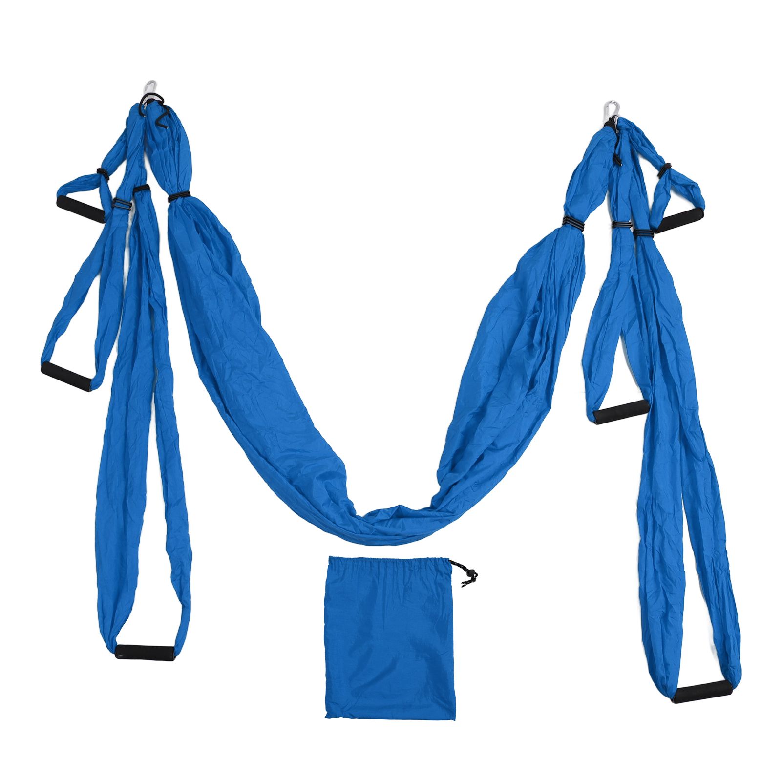 Aerial Yoga Swing Set Polyester Cotton Adjustable Improve Flexibility Yoga Hammock for Physical Exercise Dark Blue - Image 1