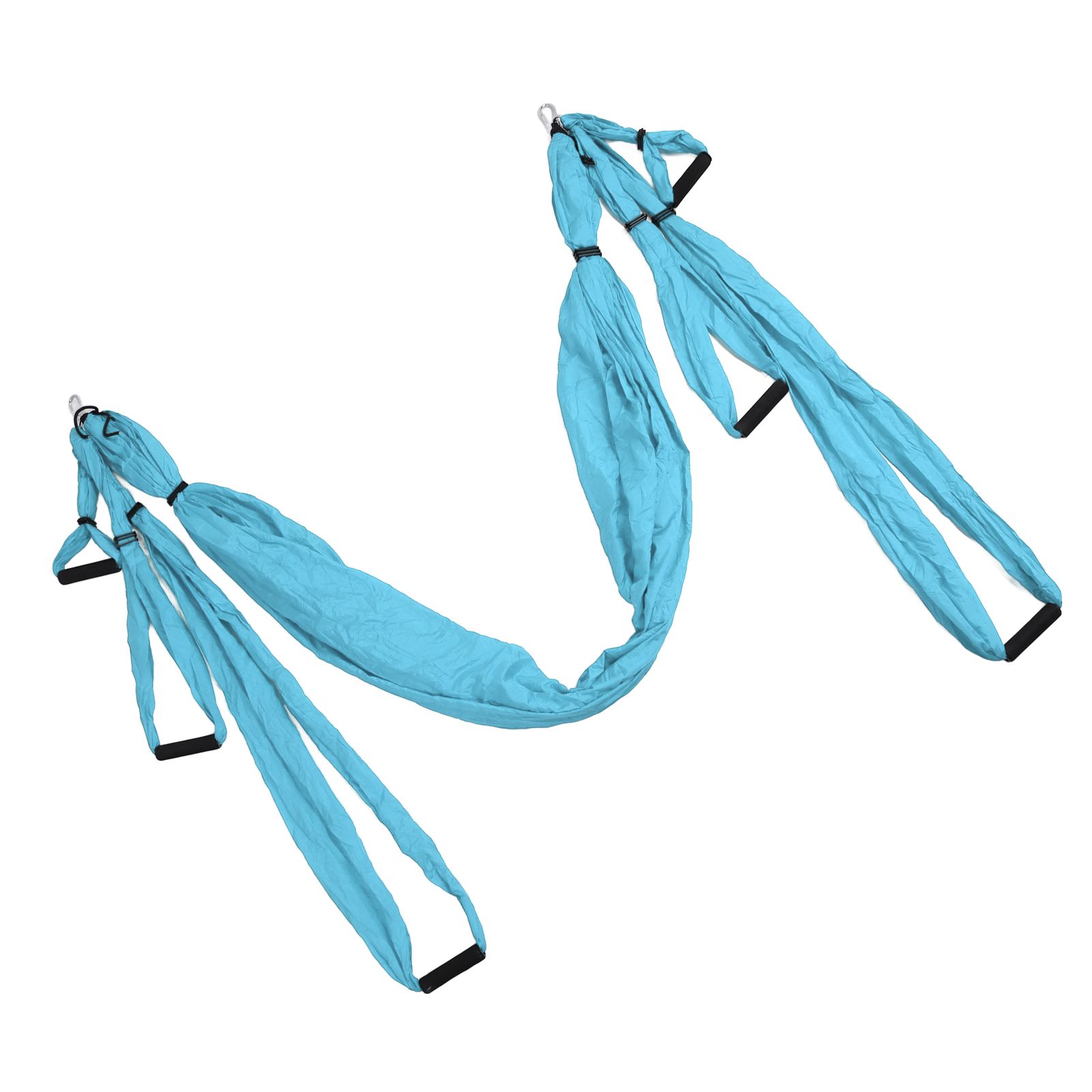 Aerial Yoga Swing Set Polyester Cotton Adjustable Improve Flexibility Yoga Hammock for Physical Exercise Lake Blue - Image 2