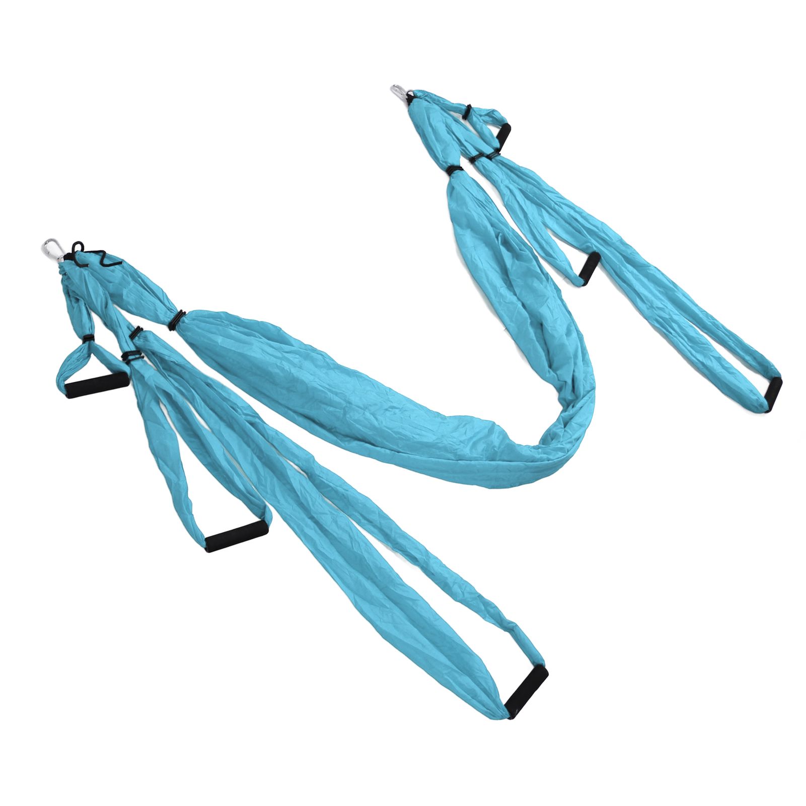 Aerial Yoga Swing Set Polyester Cotton Adjustable Improve Flexibility Yoga Hammock for Physical Exercise Lake Blue - Image 3
