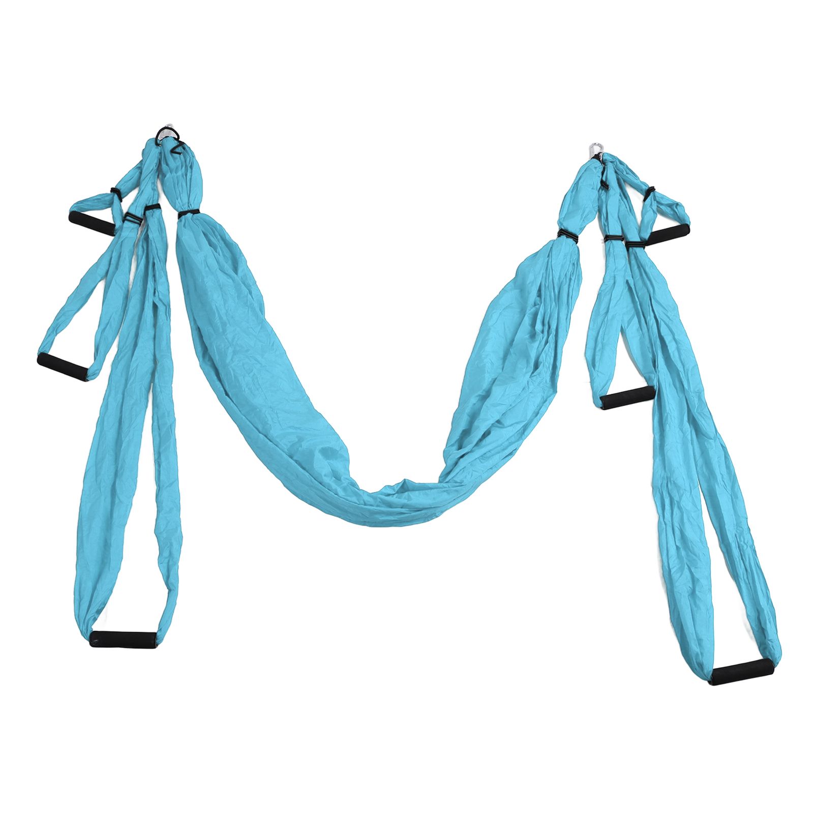 Aerial Yoga Swing Set Polyester Cotton Adjustable Improve Flexibility Yoga Hammock for Physical Exercise Lake Blue - Image 4