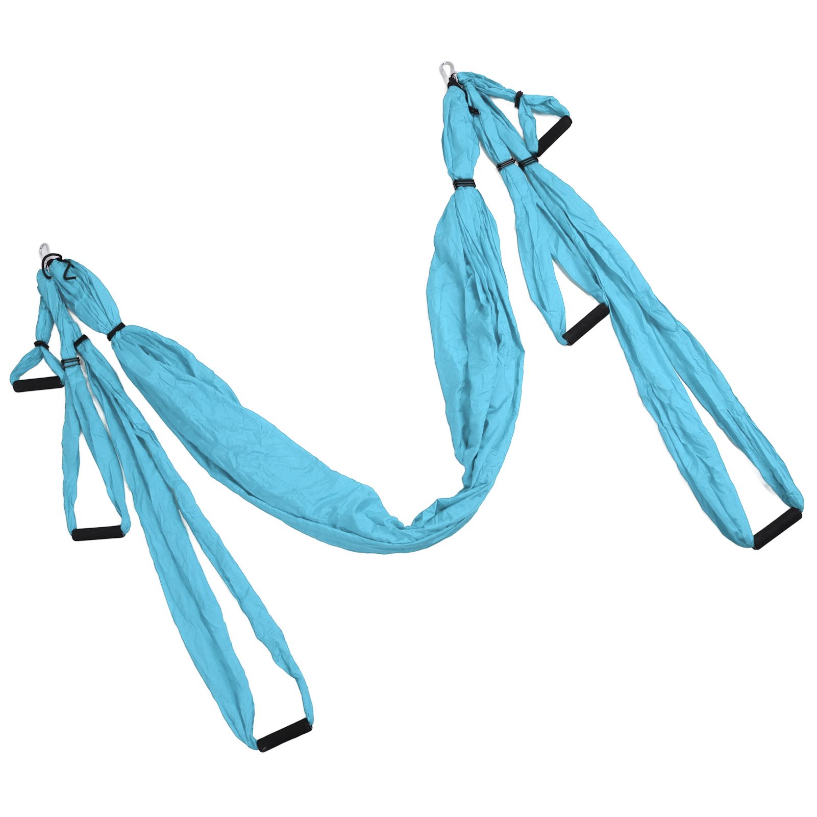 Aerial Yoga Swing Set Polyester Cotton Adjustable Improve Flexibility Yoga Hammock for Physical Exercise Lake Blue - Image 5