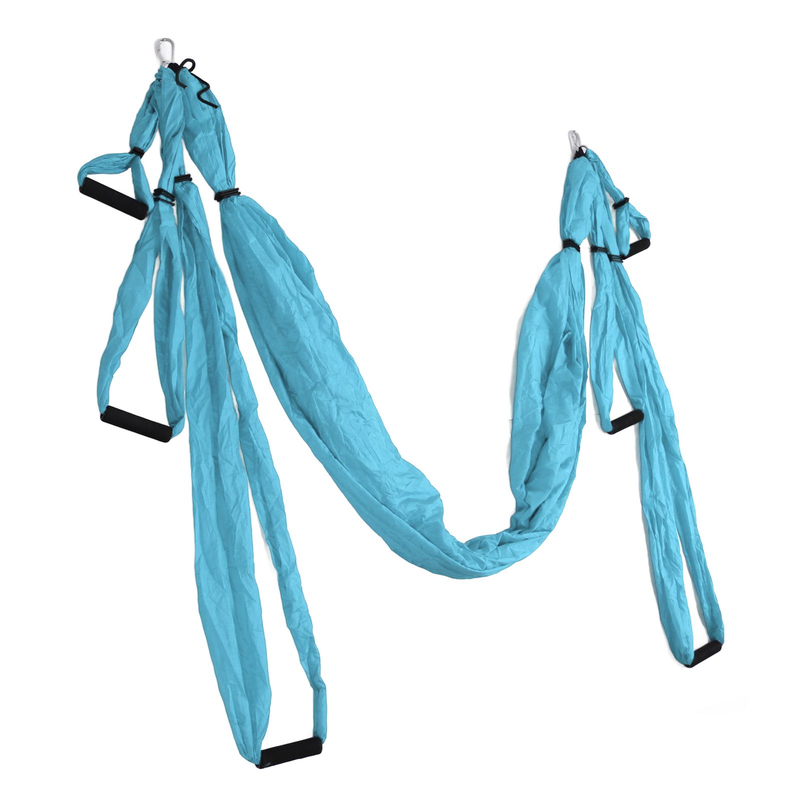 Aerial Yoga Swing Set Polyester Cotton Adjustable Improve Flexibility Yoga Hammock for Physical Exercise Lake Blue - Image 6